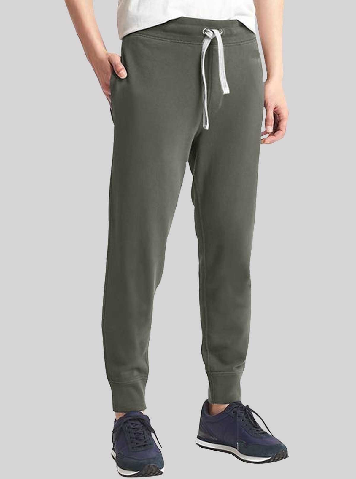 petite basic grey cuffed hem jogger