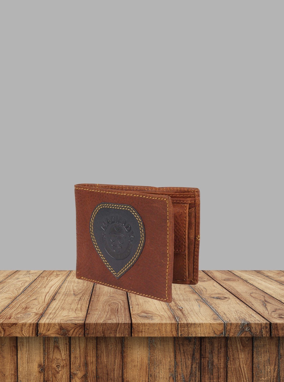 Men’s Brown Heart Leather Wallet by Boer and Fitch – Stylish & Durable - Boer and Fitch