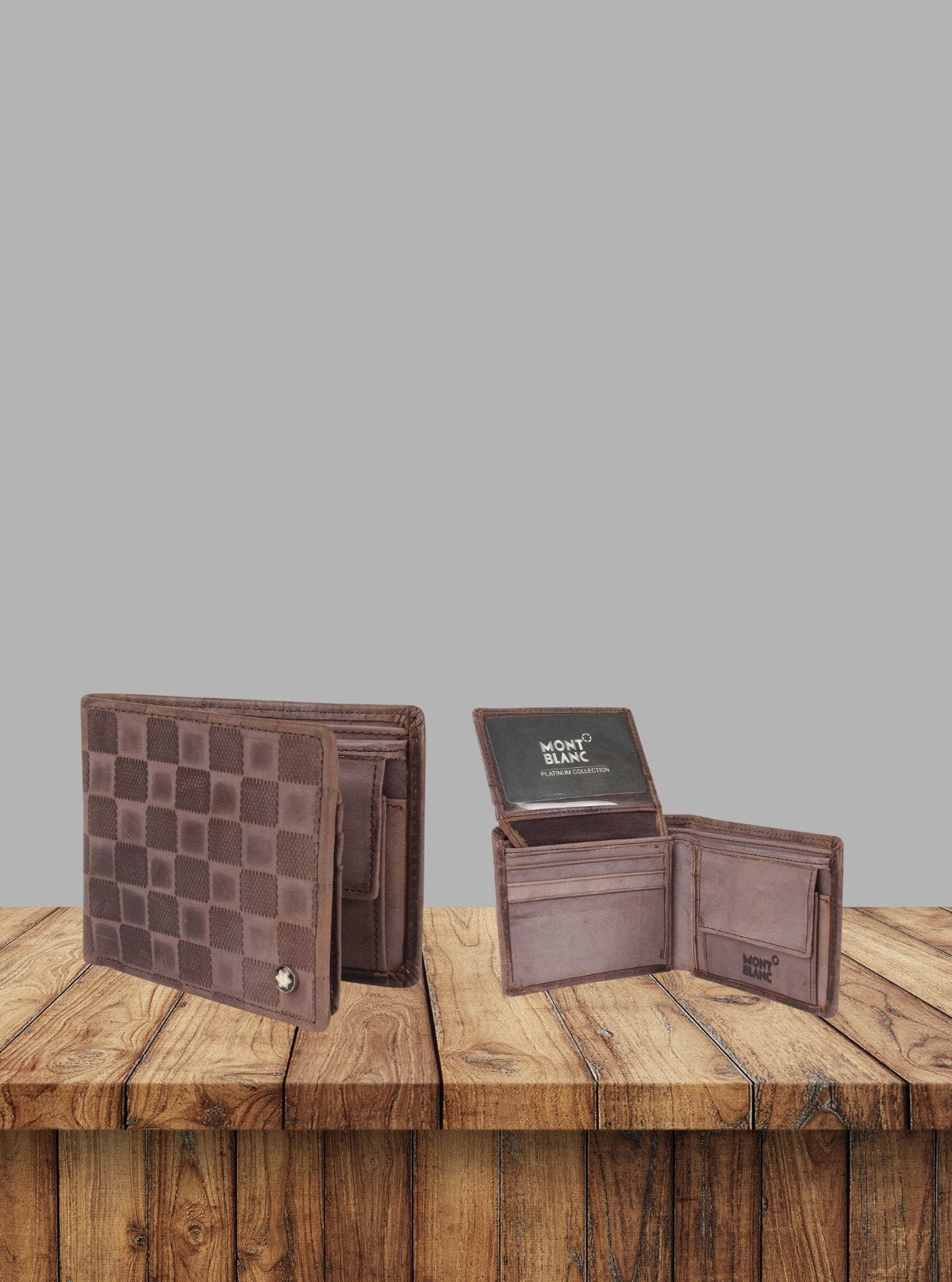 Men’s Square Textured Leather Wallet by Boer and Fitch – Stylish & Durable - Boer and Fitch