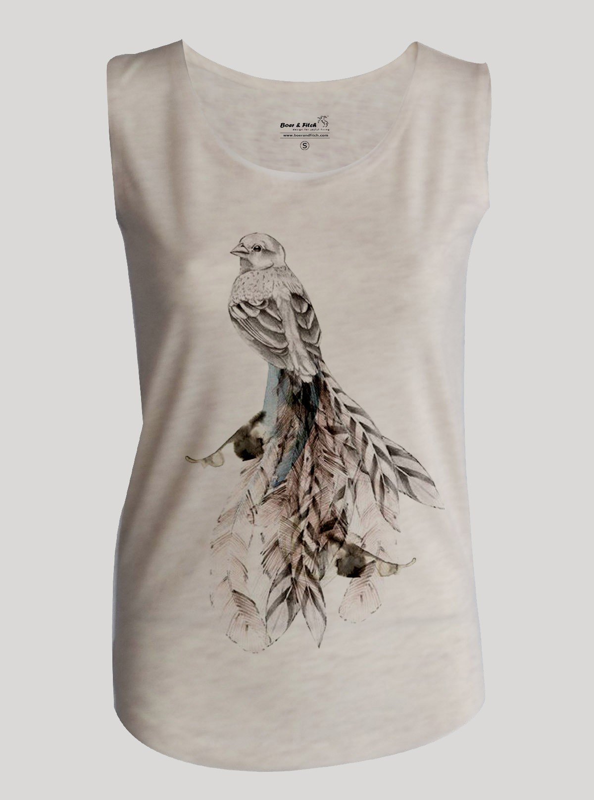 Women’s Abstract Bird Print Sleeveless Top – Trendy & Comfortable | Boer & Fitch - Boer and Fitch