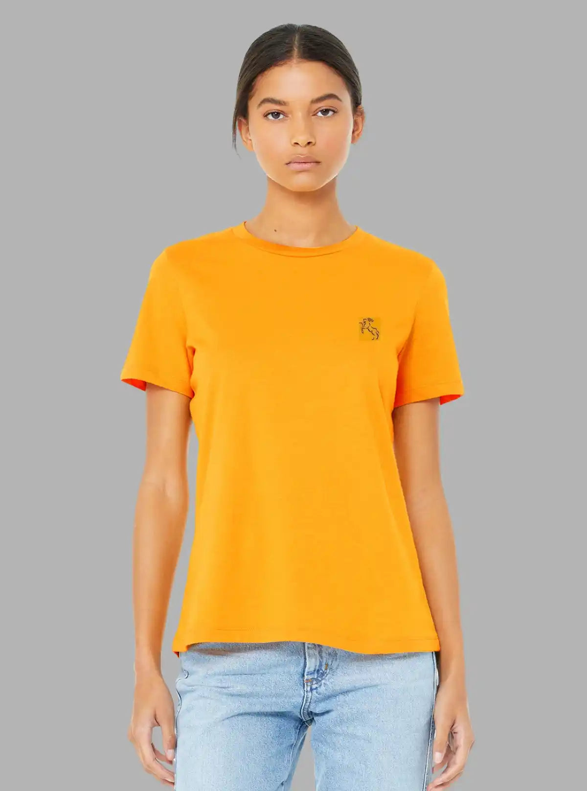 Women’s Orange Short Sleeve Top – Casual Cotton Wear | Boer & Fitch
