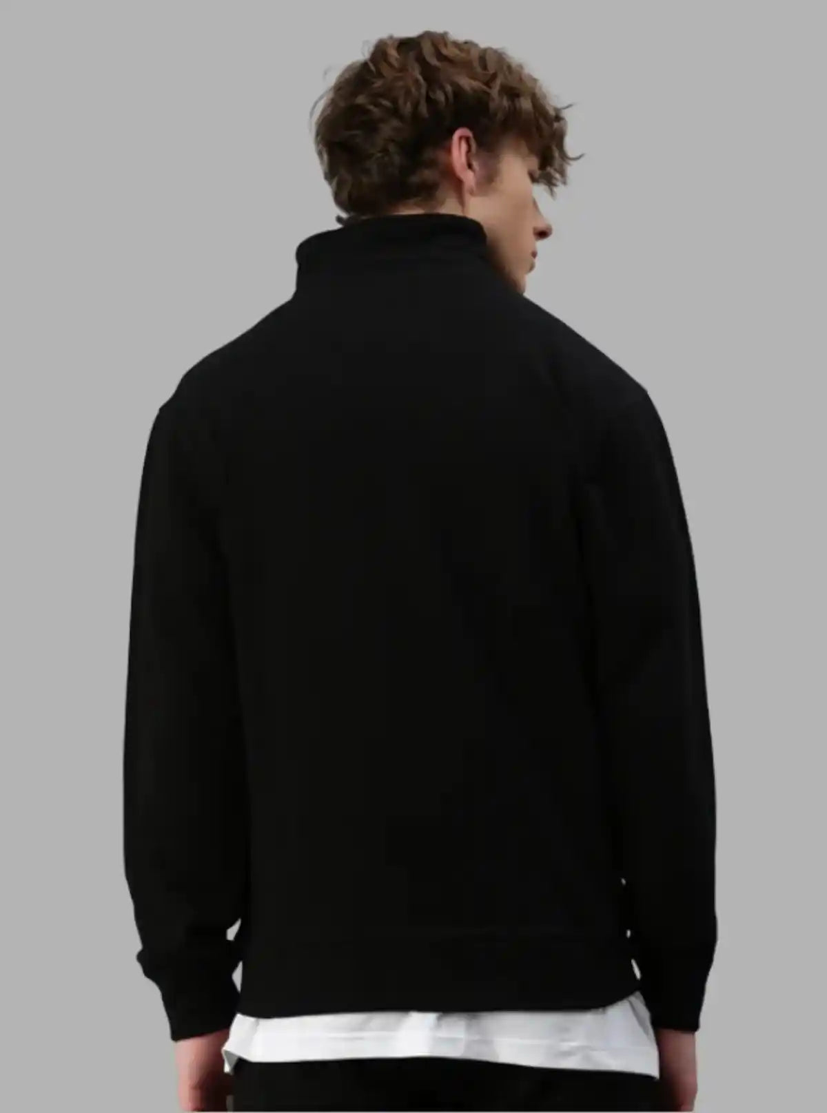 Men’s Black Full Zipper Cardigan – Sleek, Warm & Effortlessly Versatile