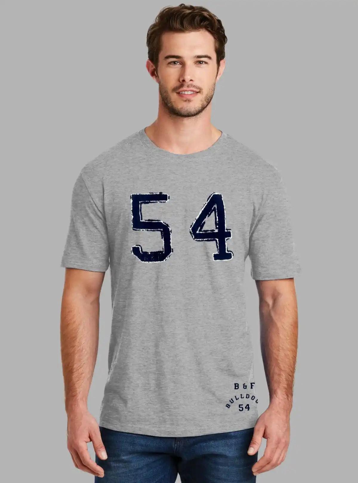 Men’s Grey Flock Print T-Shirt | Stylish Casual Cotton Tee by Boer and Fitch