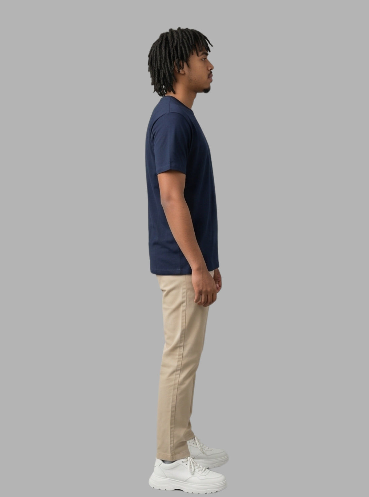 Boer and Fitch Men's Navy Regular Fit Cotton T-Shirt | Essential Crew Neck Tee