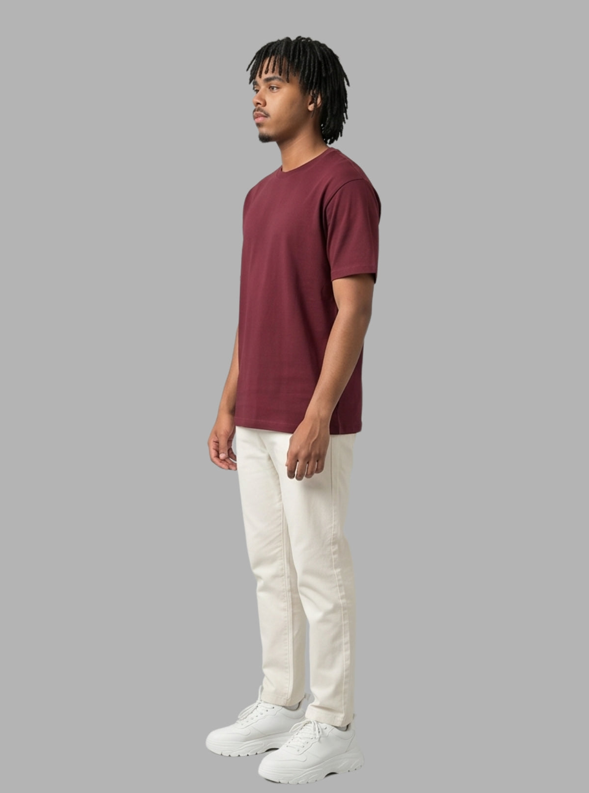 Boer and Fitch Men's Maroon Regular Fit Cotton T-Shirt | Essential Crew Neck Tee