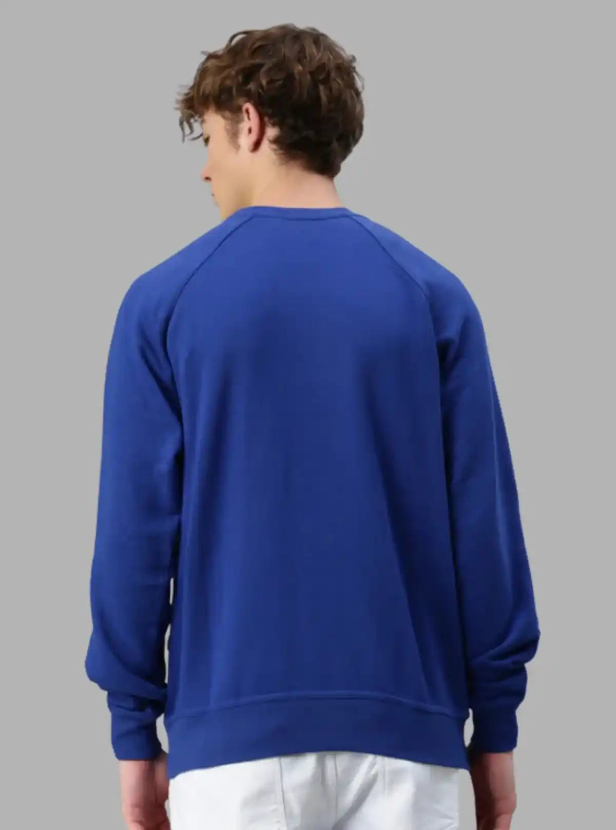Men’s Royal Blue Garment Dyed Sweatshirt – Bold, Washed & Comfortable