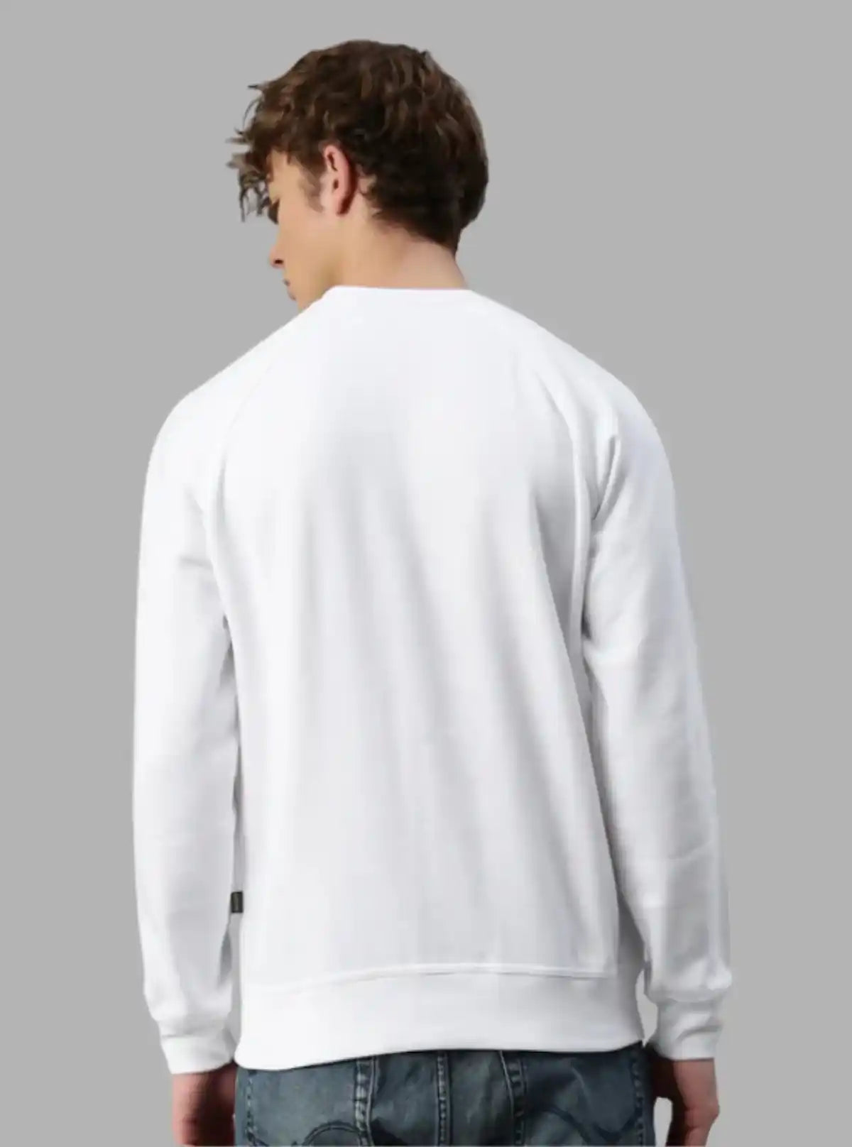 Men’s White Fleece Sweatshirt – Cozy, Clean & Contemporary Style