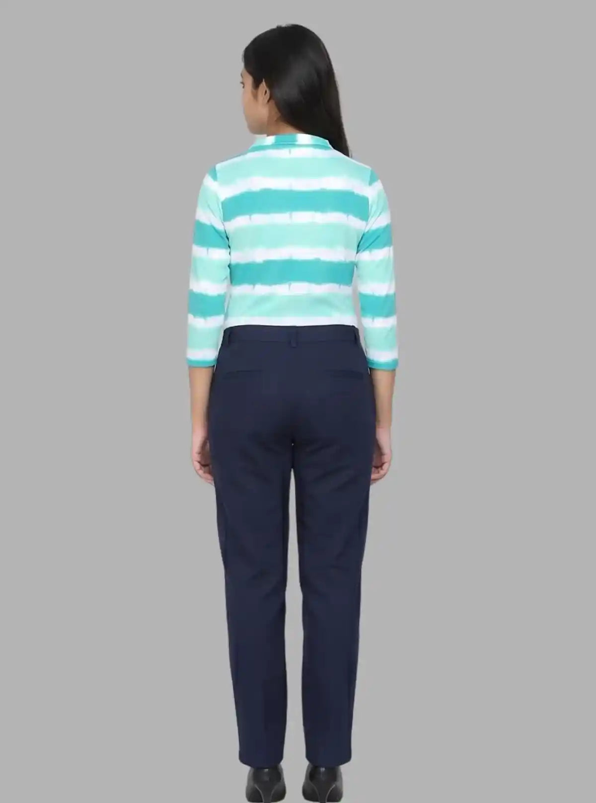 Women's Green Tie-Dye Roll Neck Cotton Knit Long Sleeve Top | Boer & Fitch