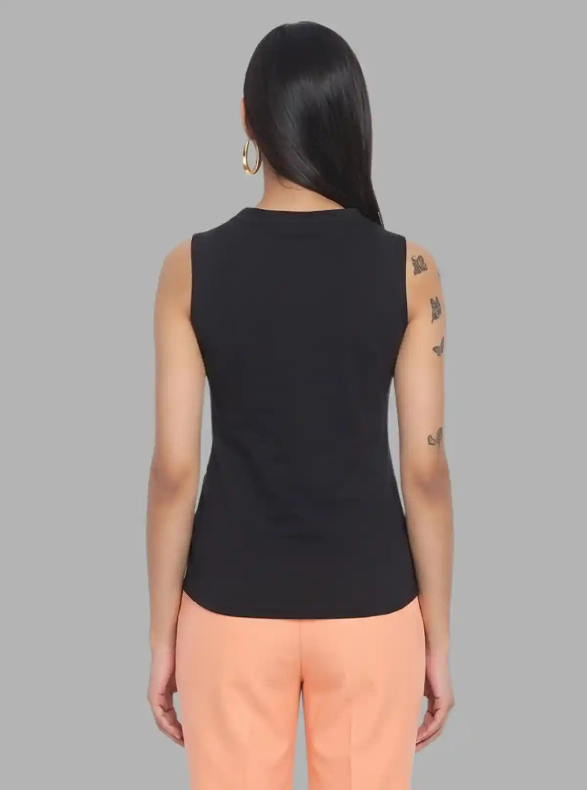 Women’s Black Multifloral Sleeveless Top – Boer and Fitch