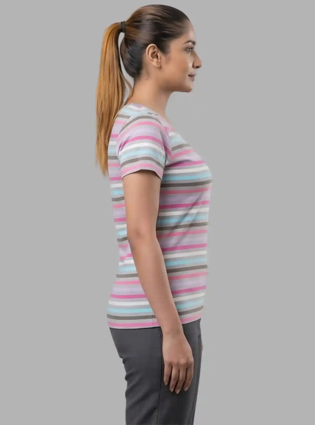 Women’s Multi Striped V-Neck Top – Boer and Fitch