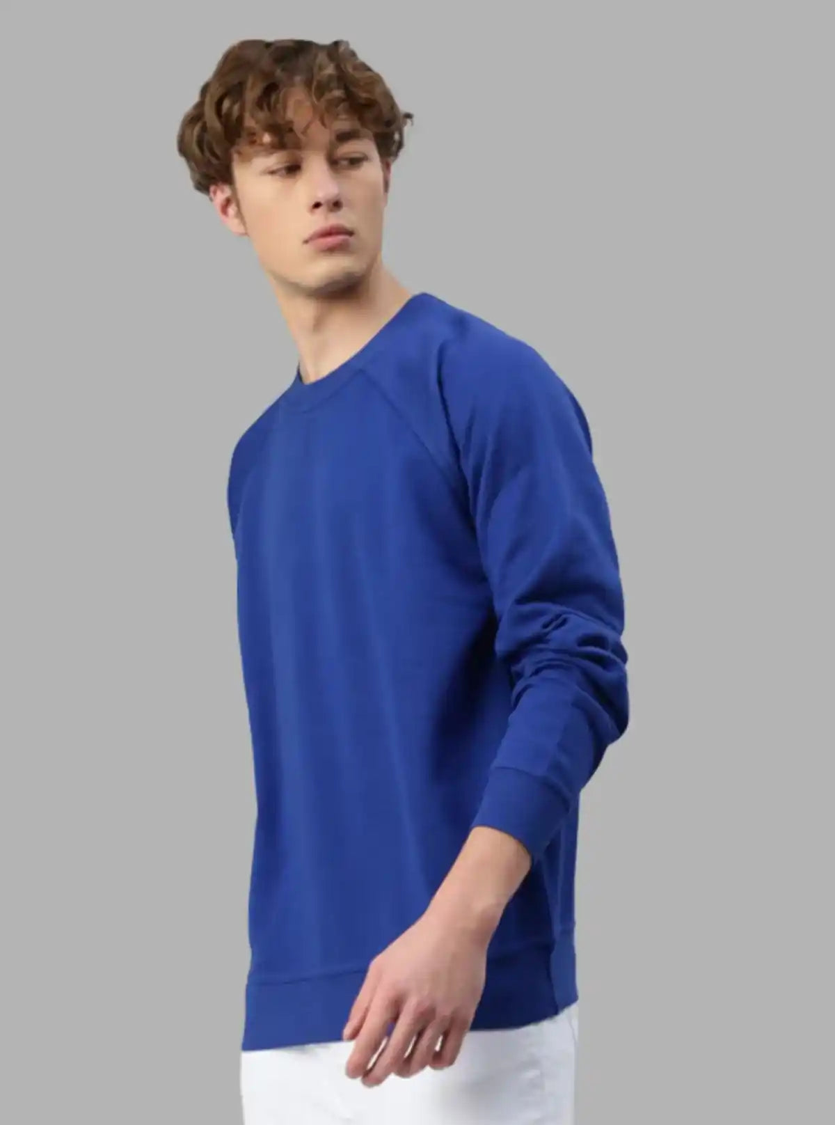 Men’s Royal Blue Garment Dyed Sweatshirt – Bold, Washed & Comfortable