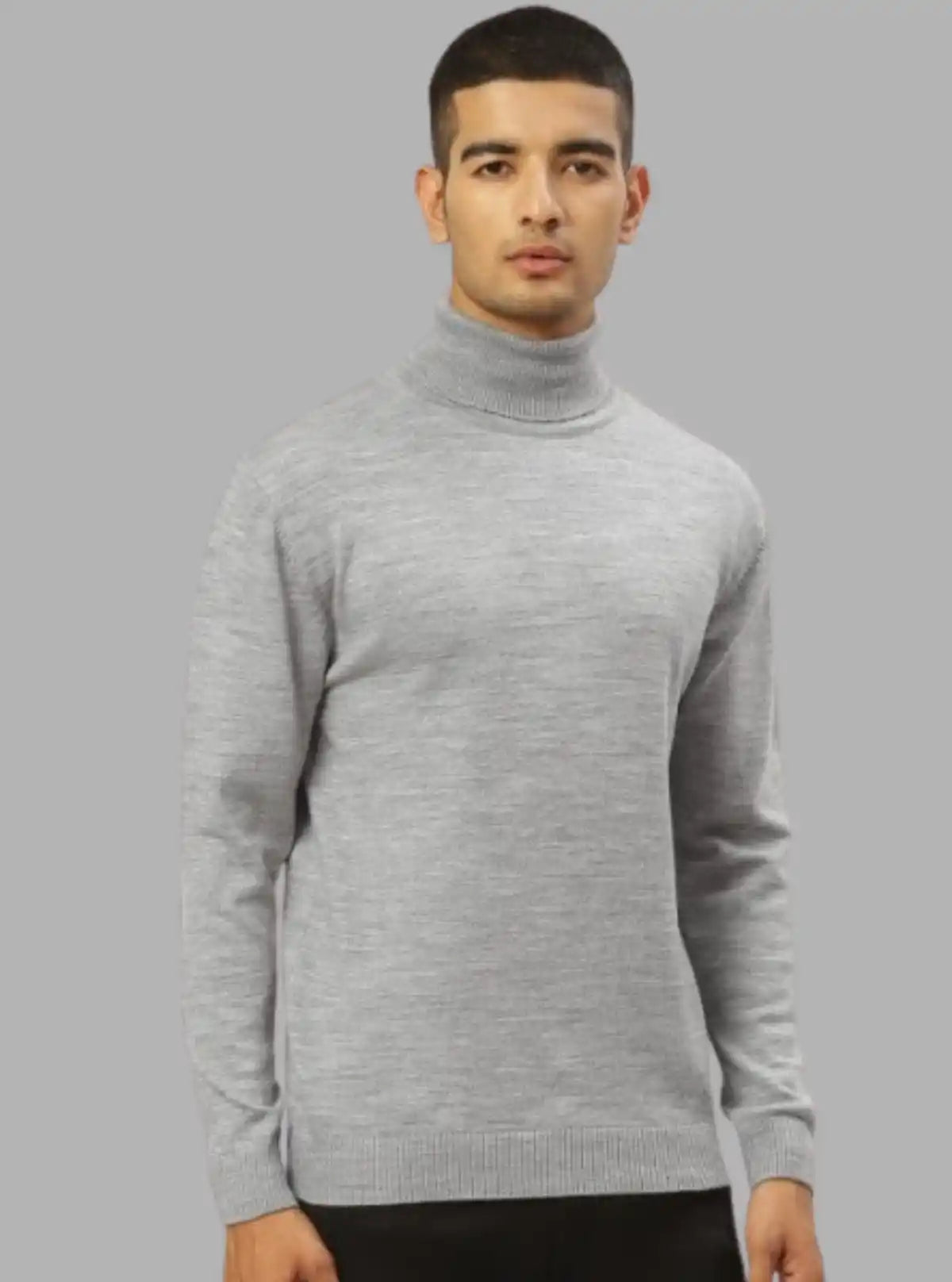 Grey Melange Turtle Neck Sweatshirt for Men – Boer and Fitch