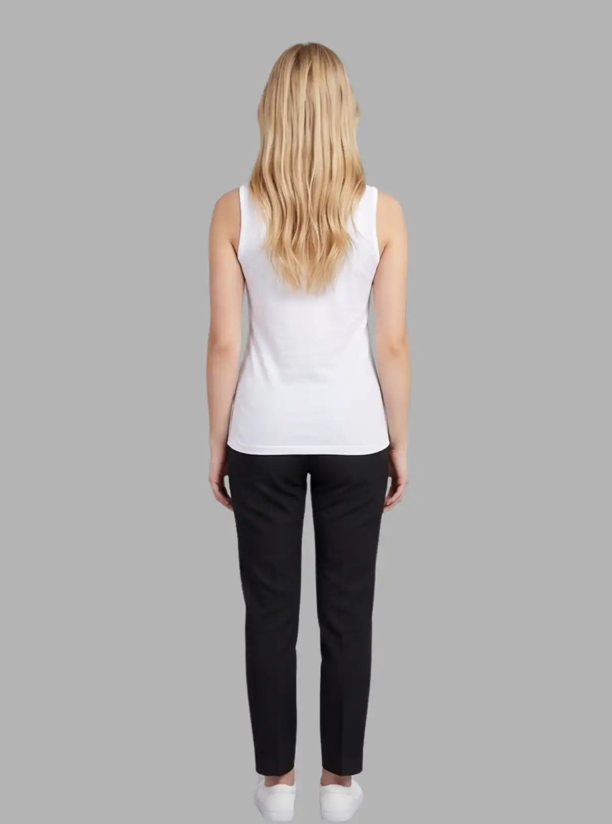 Women’s White Sleeveless Stretch Top – Comfortable & Stylish | Boer & Fitch