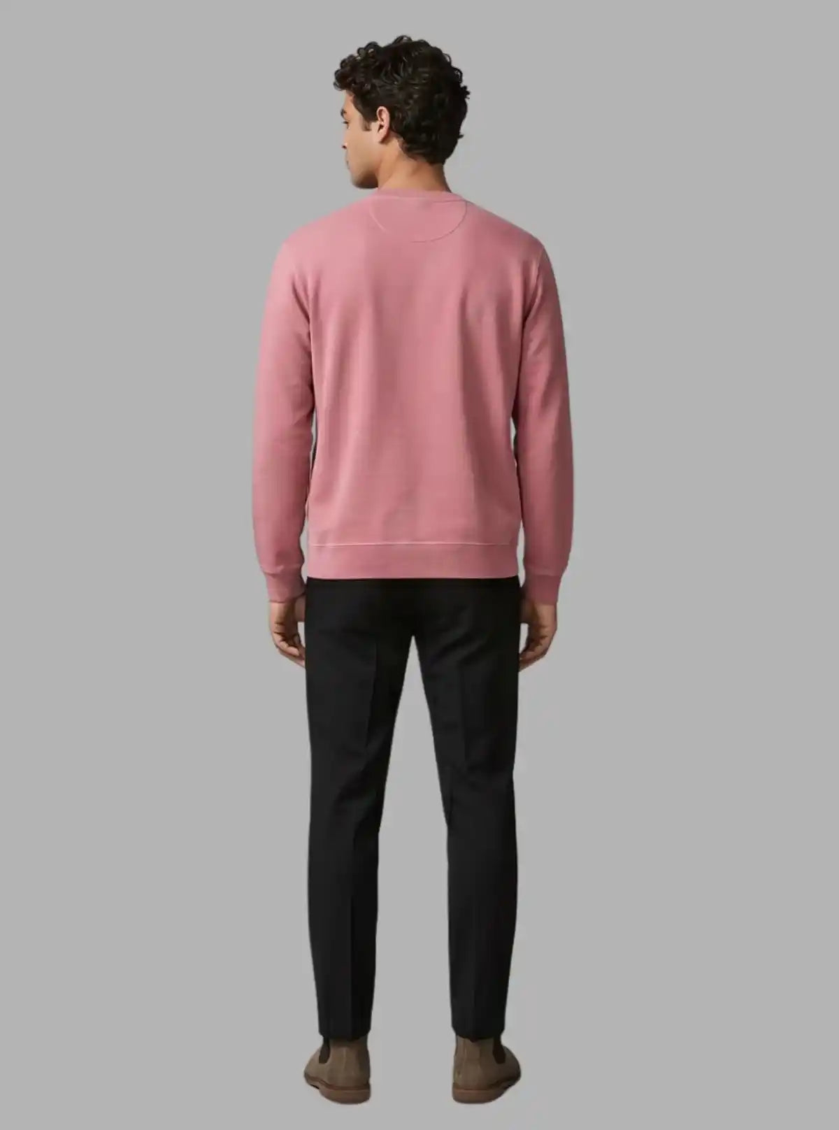 Men’s Pink Garment Dyed Sweatshirt – Soft, Washed & Style-Forward