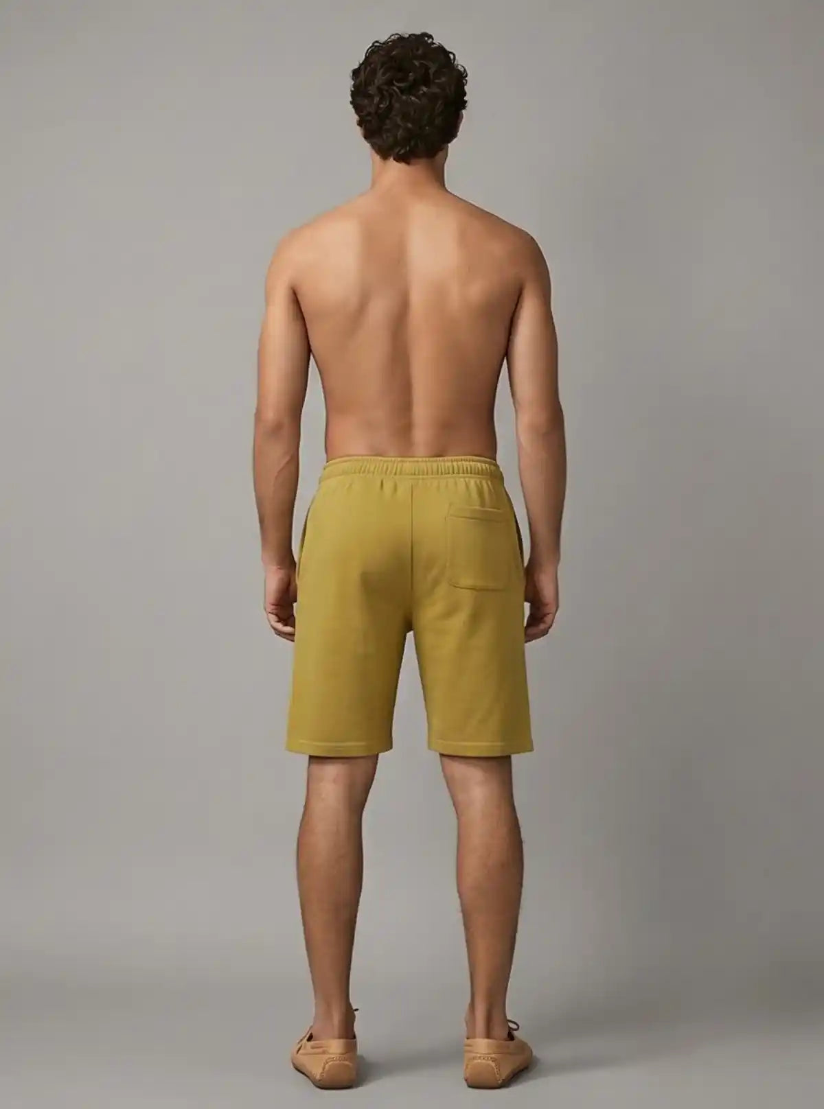 Boer and Fitch Men’s Olive Cotton Jersey Shorts – Comfortable Casual Wear
