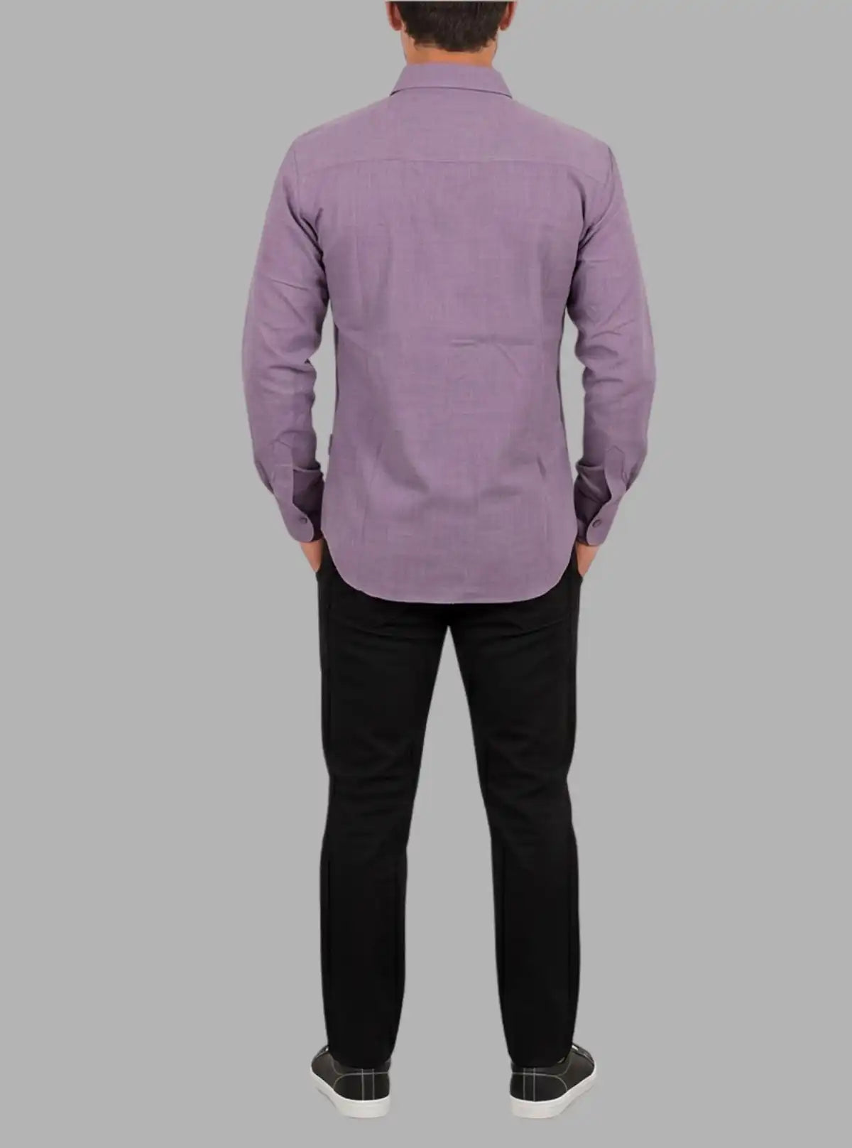 Slim Fit Eyebird Purple Long Sleeve Shirt for Men – Casual Cotton Shirt by Boer and Fitch