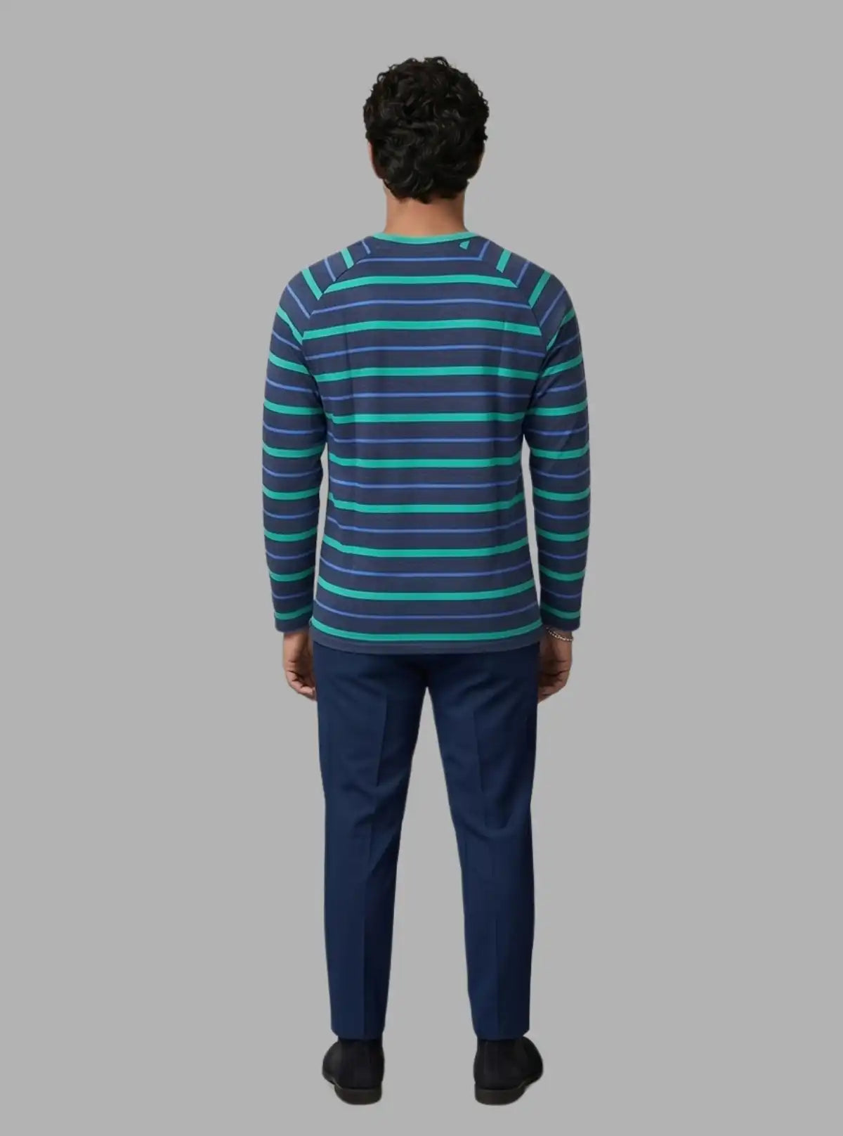 Green Striped Raglan Contrast Sweatshirt for Men – Boer and Fitch
