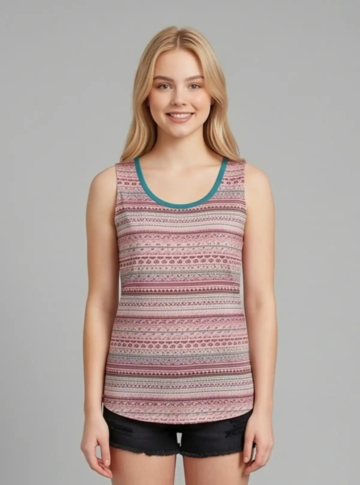 Women’s Geometrical Printed Sleeveless Top – Trendy & Comfortable | Boer & Fitch