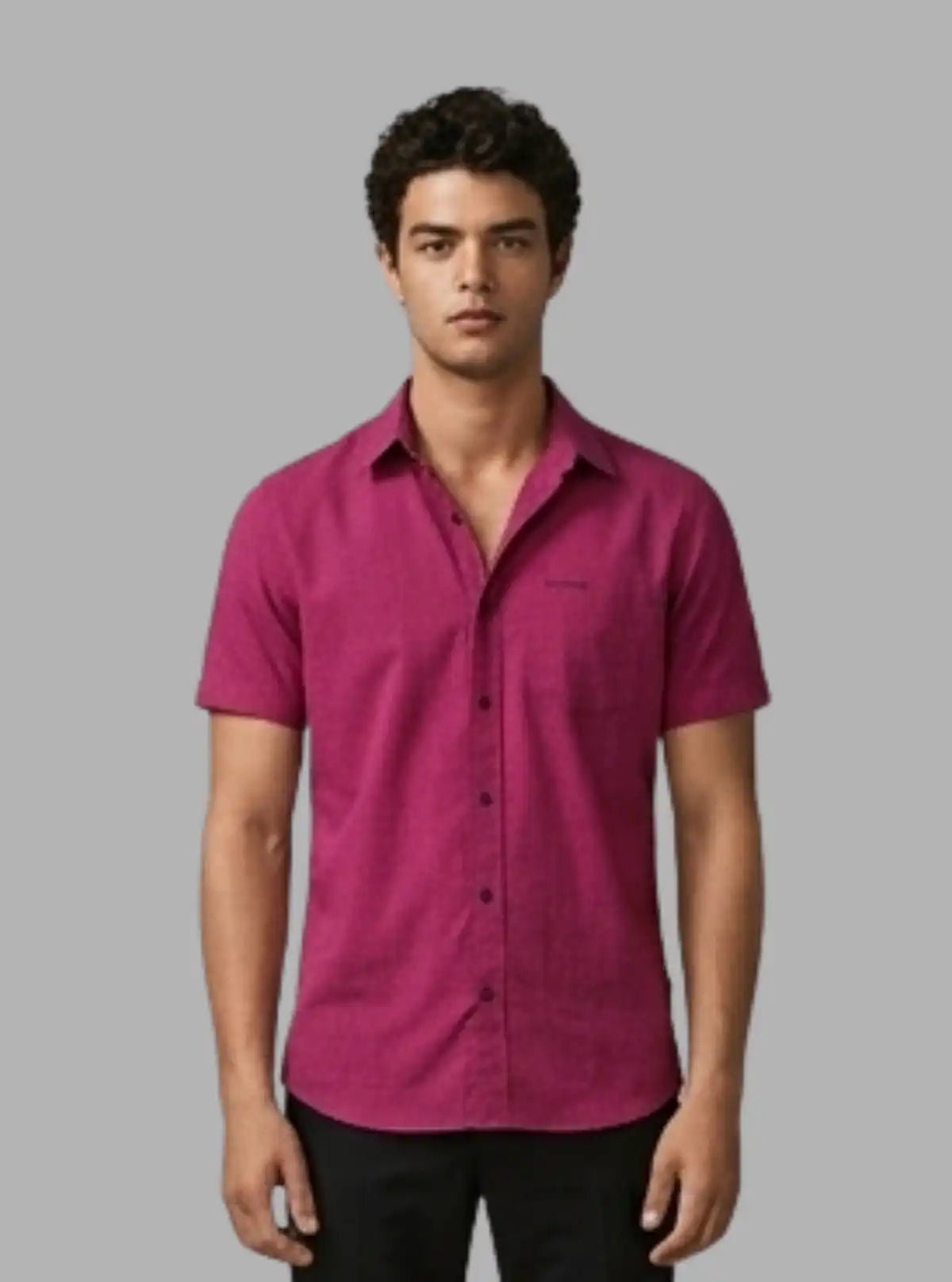 Men’s Red Checkered Short Sleeve Cotton Shirt – Casual Style by Boer and Fitch