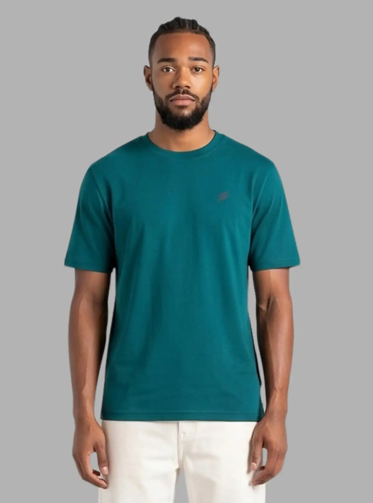 Boer & Fitch Men’s Teal Blue Cotton Crew Neck T-Shirt