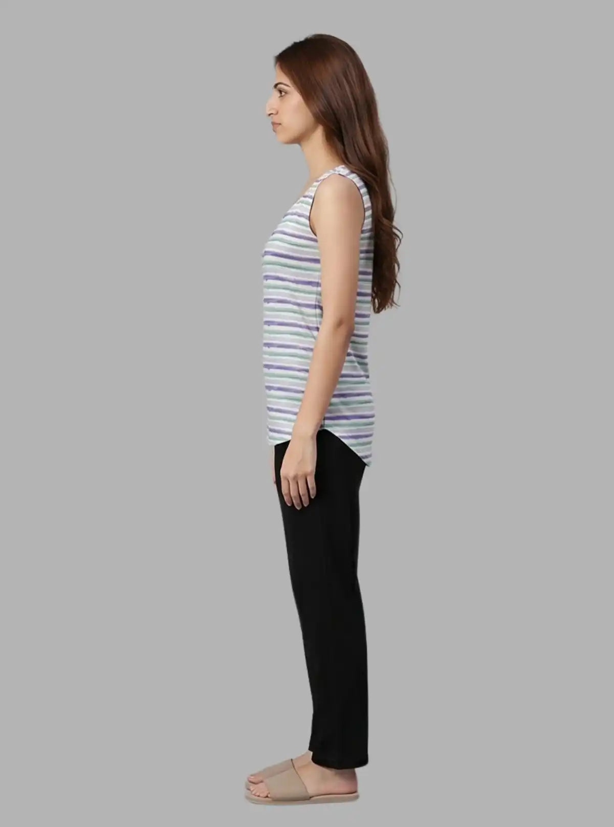 Women’s Multi Striped Sleeveless Top – Trendy & Comfortable | Boer & Fitch