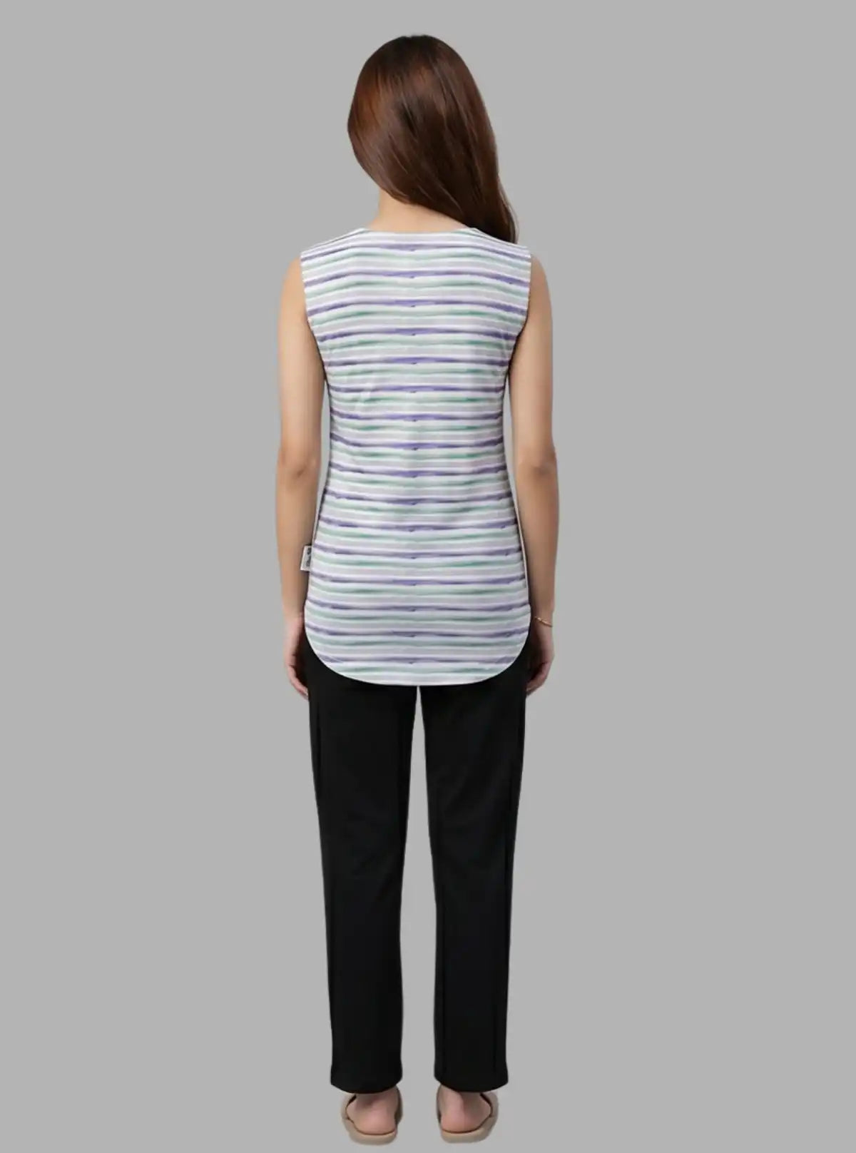 Women’s Multi Striped Sleeveless Top – Trendy & Comfortable | Boer & Fitch