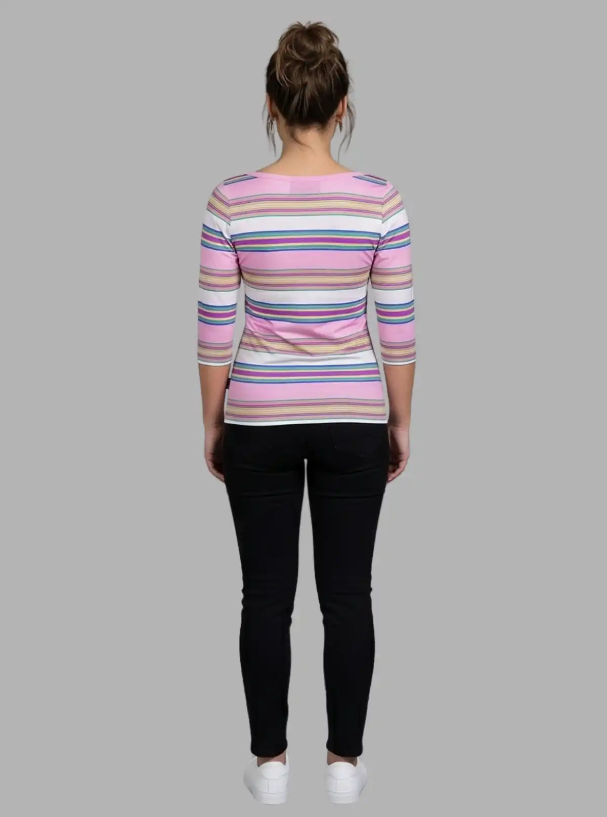Women’s Pink Striped Cotton Top – Casual Everyday Wear by Boer and Fitch