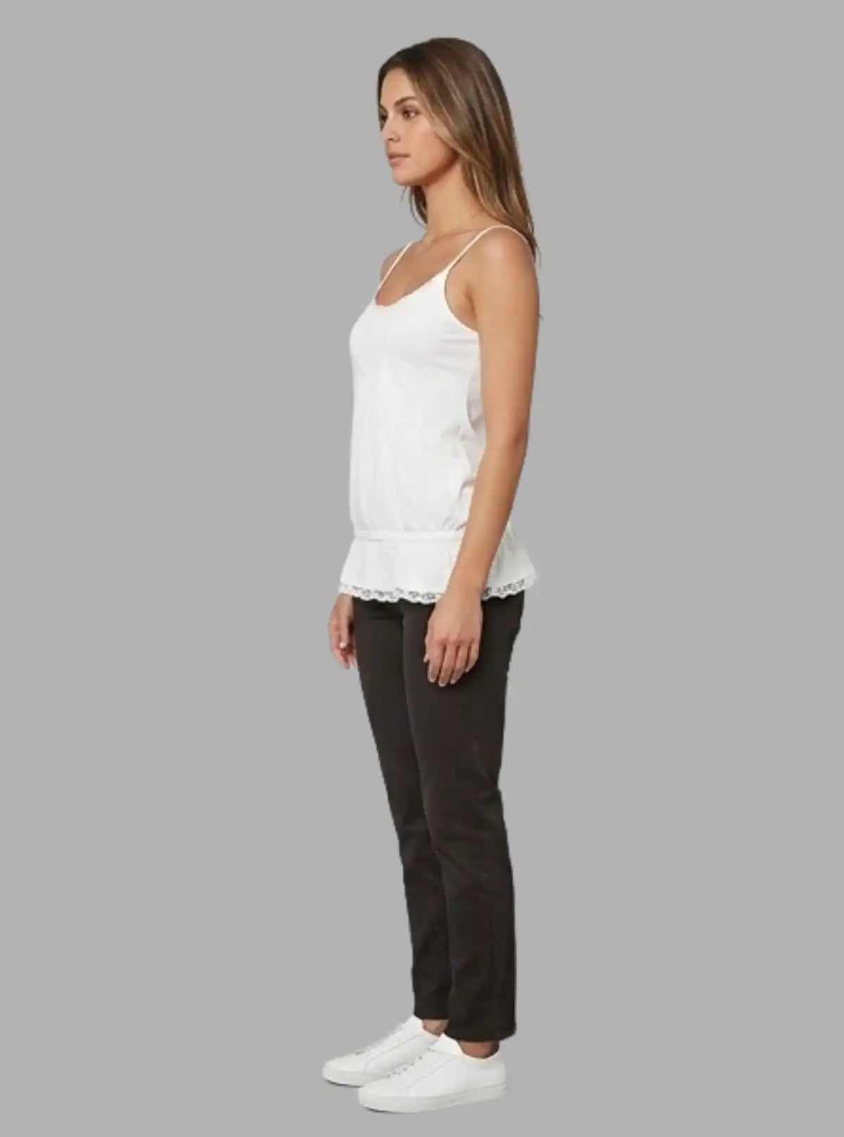 Women’s White Sleeveless Cotton Top – Everyday Casual Wear by Boer and Fitch
