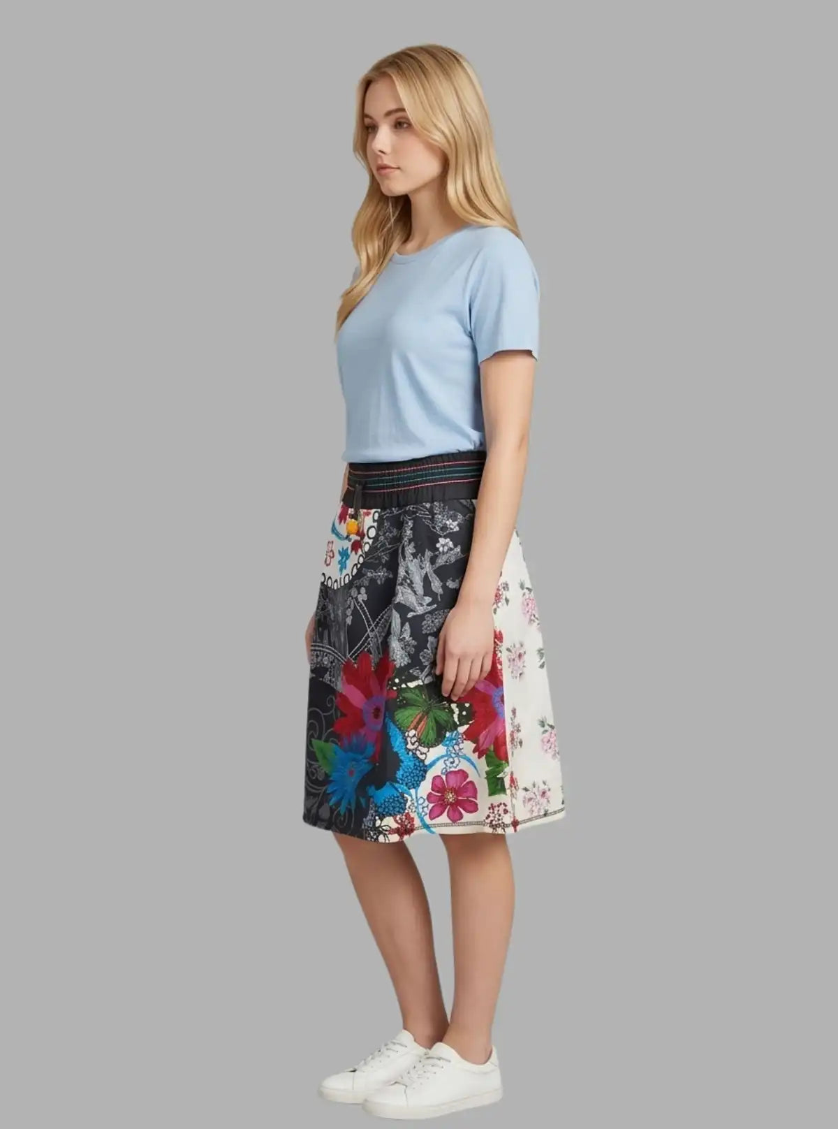 Women’s Cut & Sew Floral Print Skirt – Chic & Stylish | Boer & Fitch