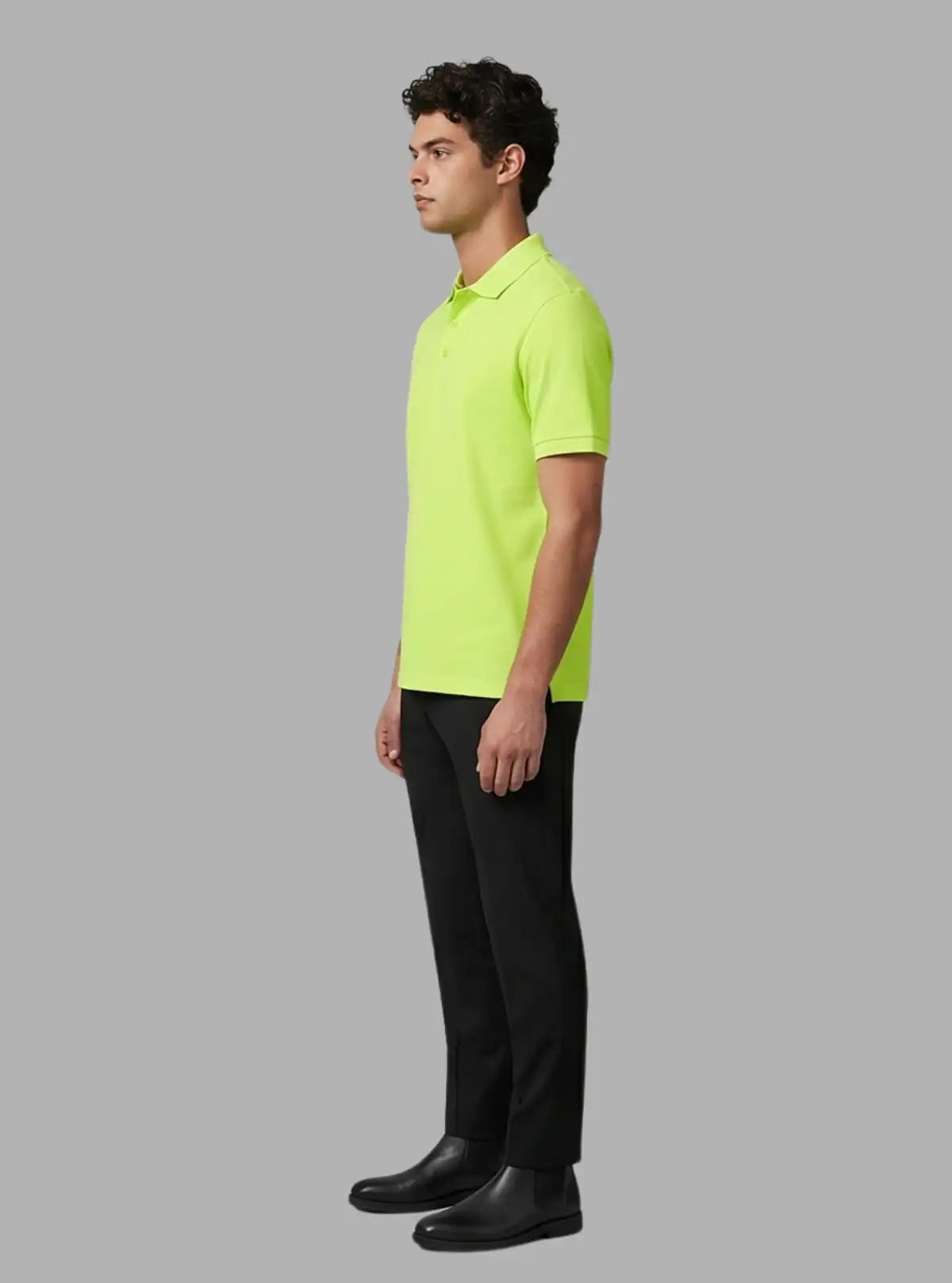 Men’s Bright Green Pique Polo T-Shirt – Vibrant, Classic & Breathable Fit