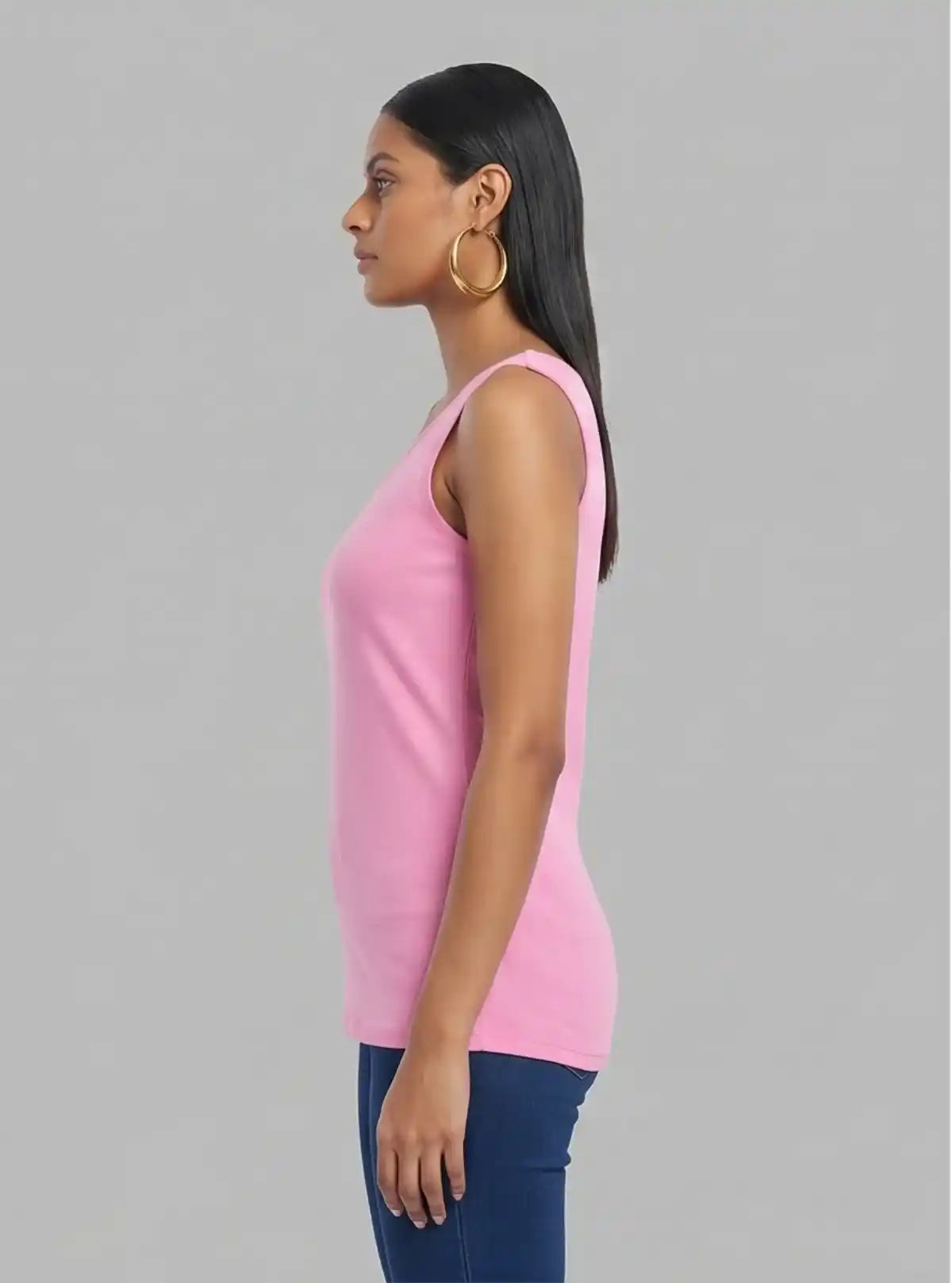 Fuchsia Women’s Sleeveless Cotton Jersey Top – Boer and Fitch