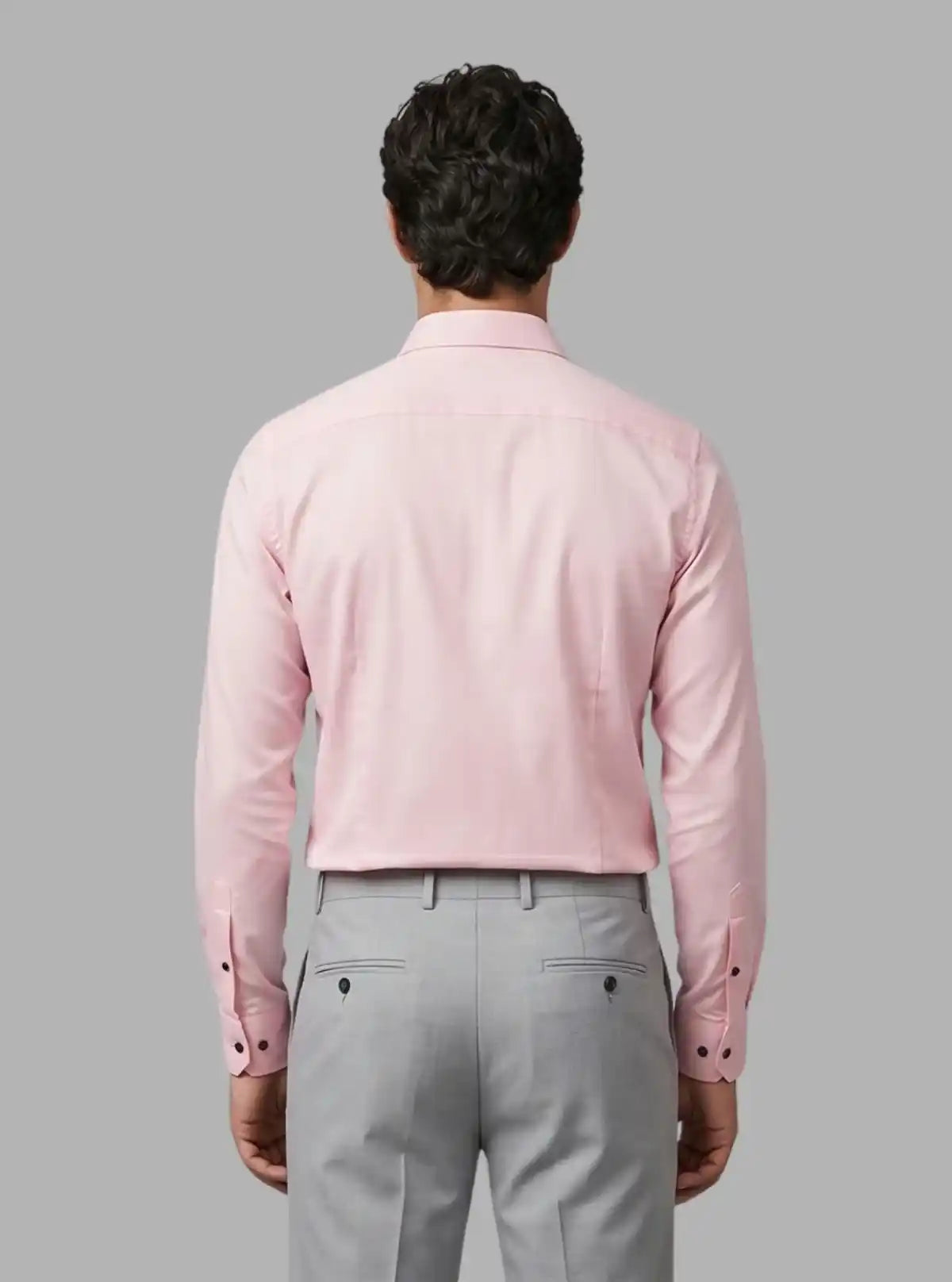 Men's Light Pink Long Sleeve Poly Shirt – Soft Elegance by Boer and Fitch