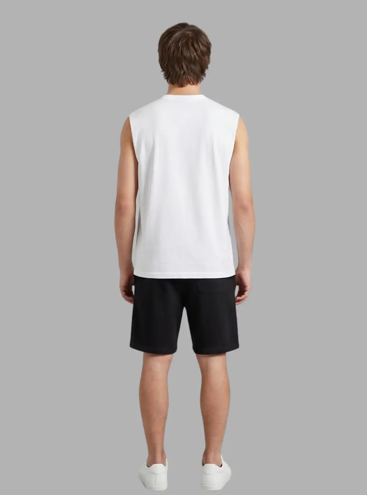 Boer and Fitch Oversized White Tank for Men | 100% Cotton Soft Touch Tank Top