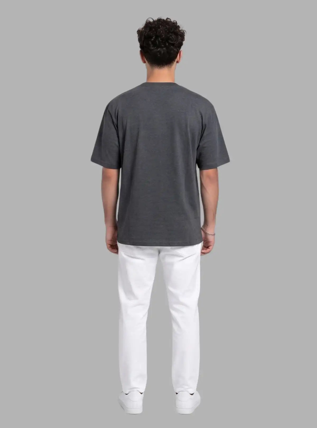 Men’s Charcoal Melange Bottle Print T-Shirt – Trendy & Comfortable | Boer & Fitch
