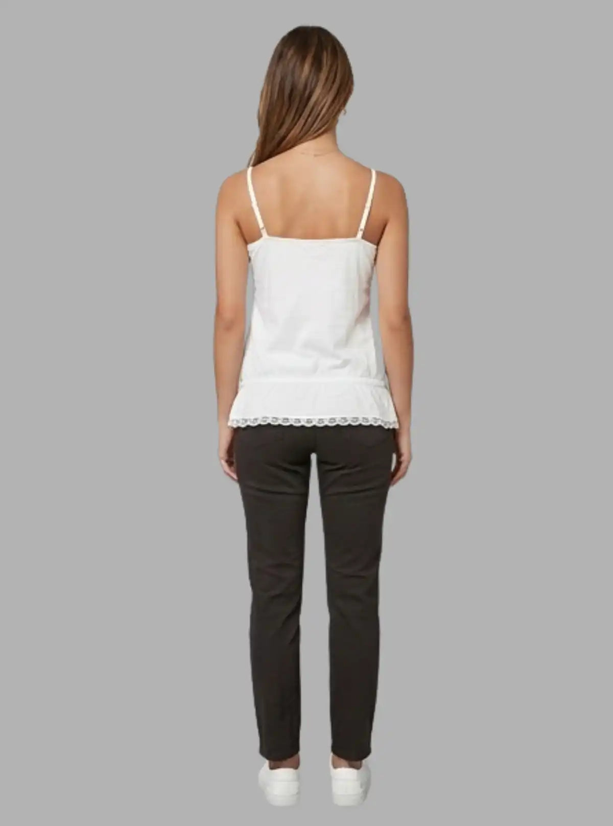 Women’s White Sleeveless Cotton Top – Everyday Casual Wear by Boer and Fitch
