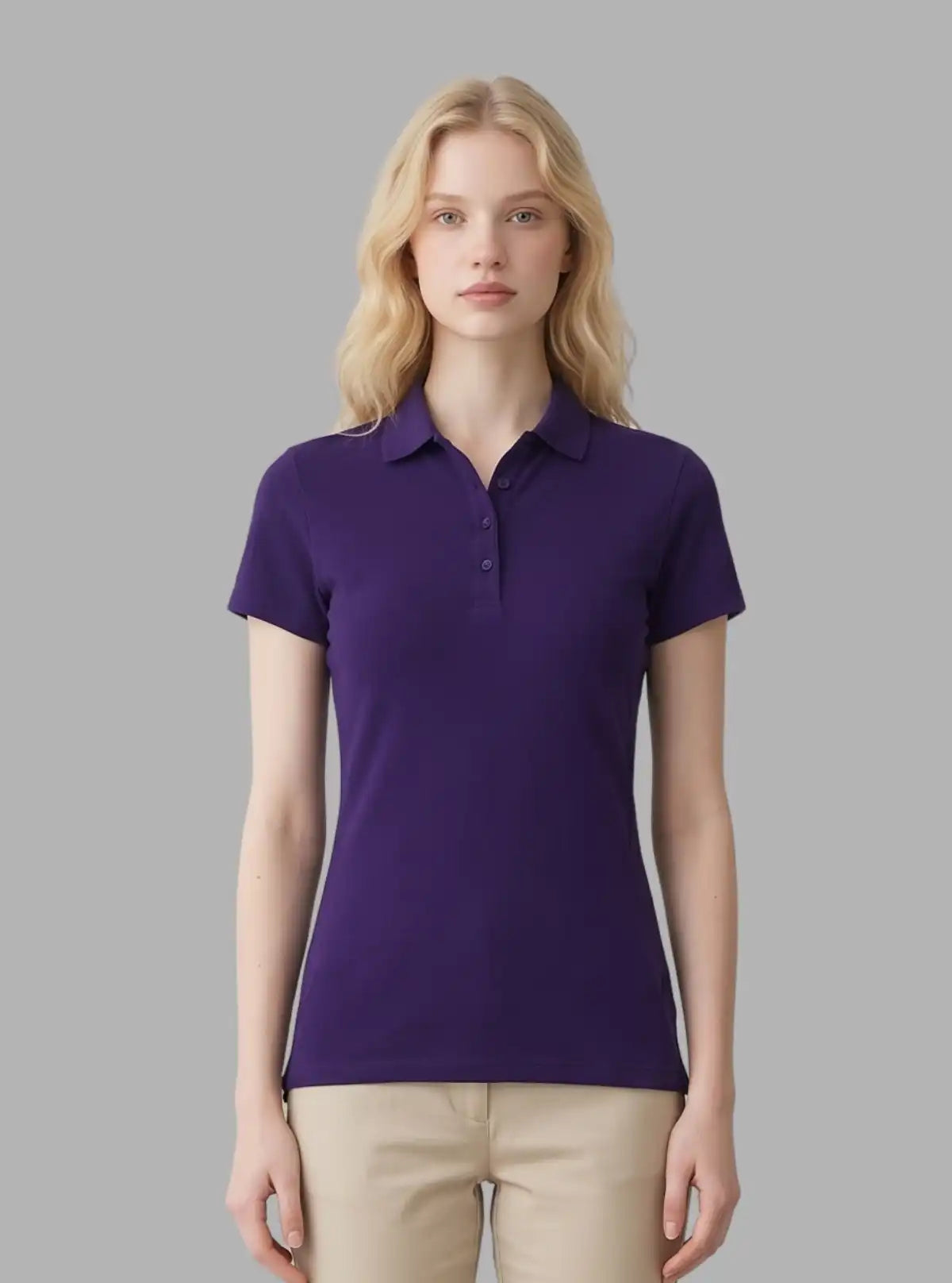 Women’s Purple Pique Polo T-Shirt – Stylish & Comfortable | Boer & Fitch