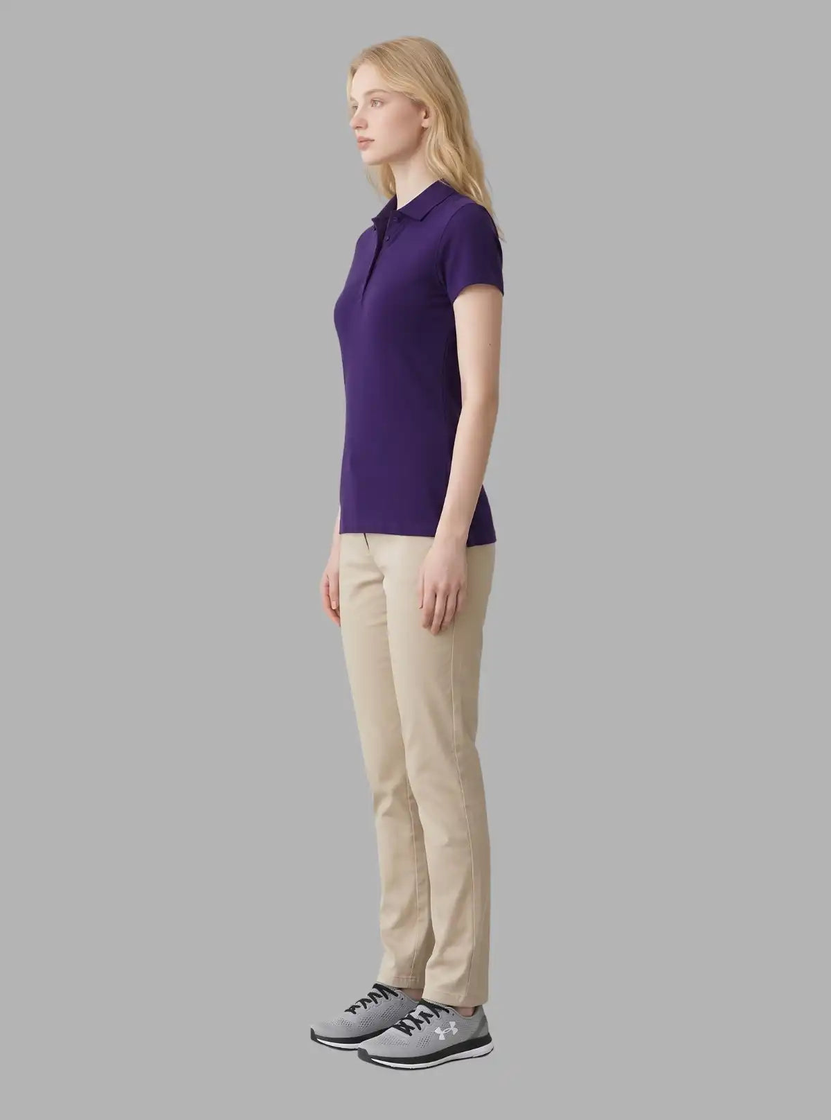 Women’s Purple Pique Polo T-Shirt – Stylish & Comfortable | Boer & Fitch