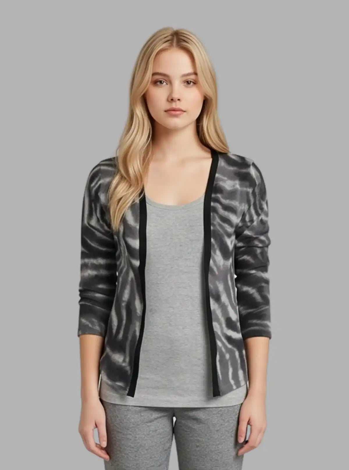 Women’s Zebra Skin Printed Fleece Top – Stylish & Cozy | Boer & Fitch