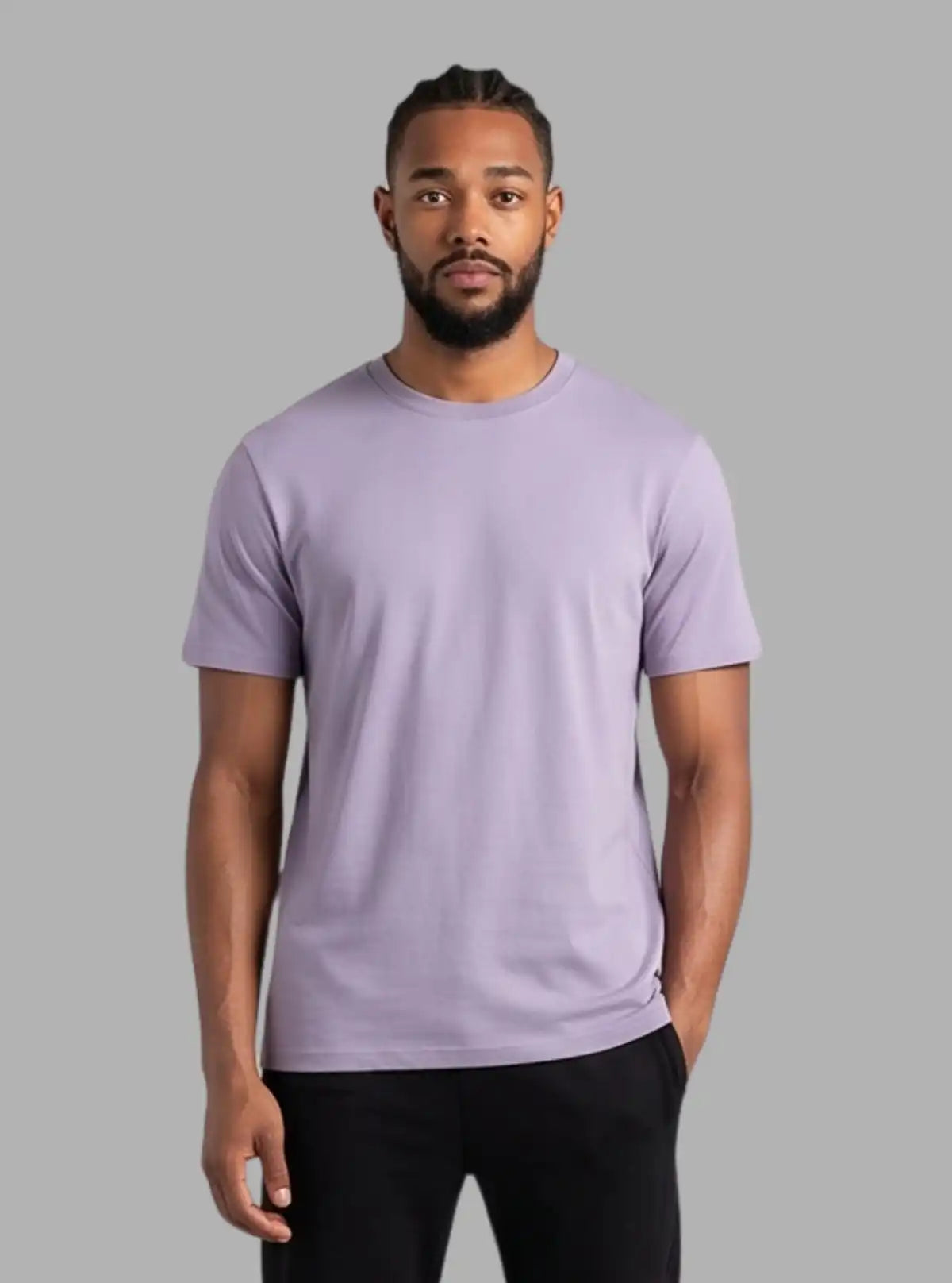 Boer & Fitch Men’s Lavender Cotton Crew Neck T-Shirt