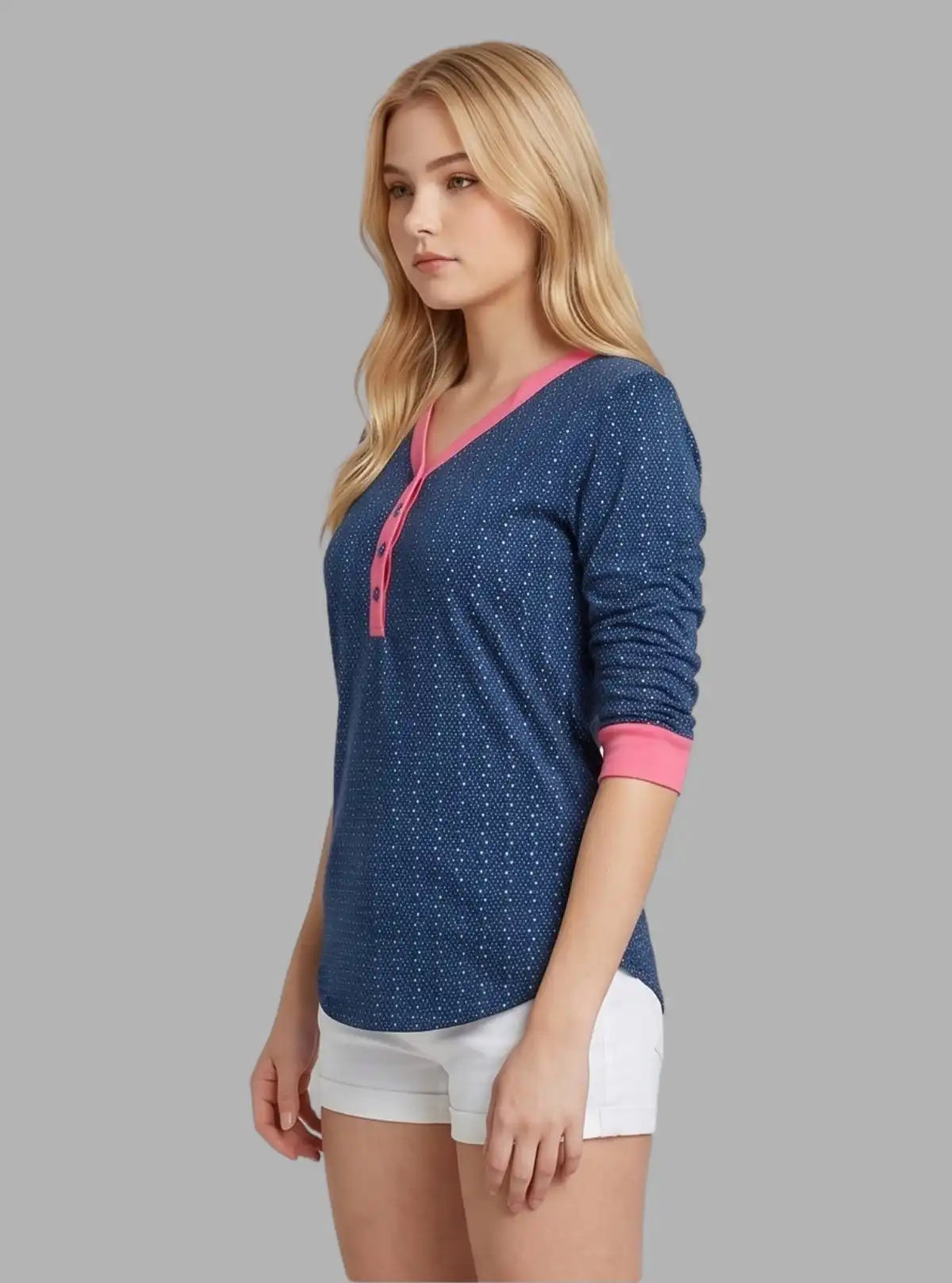 Women’s Blue Elegant Printed Top – Chic & Comfortable | Boer & Fitch