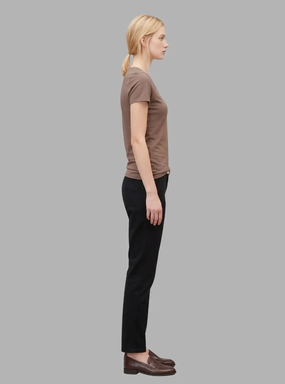 Women’s Brown V-Neck T-Shirt – Casual Cotton Tee | Boer & Fitch