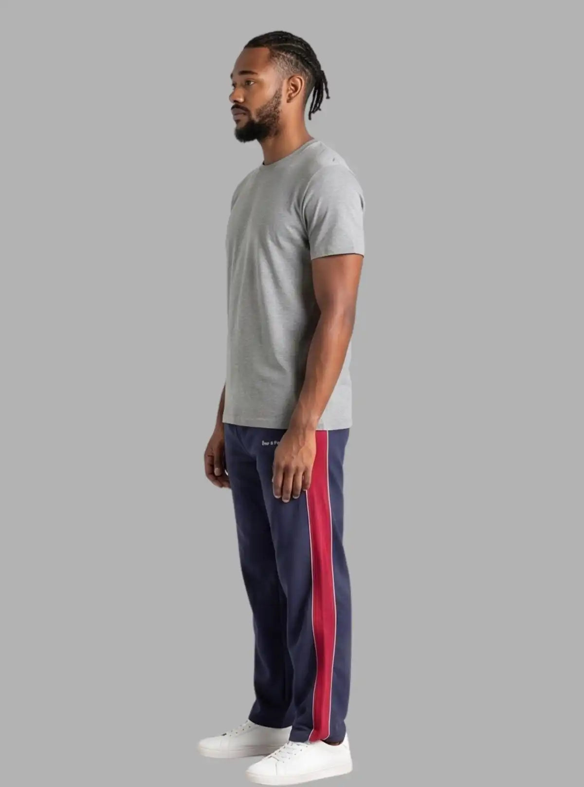 Men’s Navy Red Cut & Sew Track Phant  – Sleek, Smart & Comfortable
