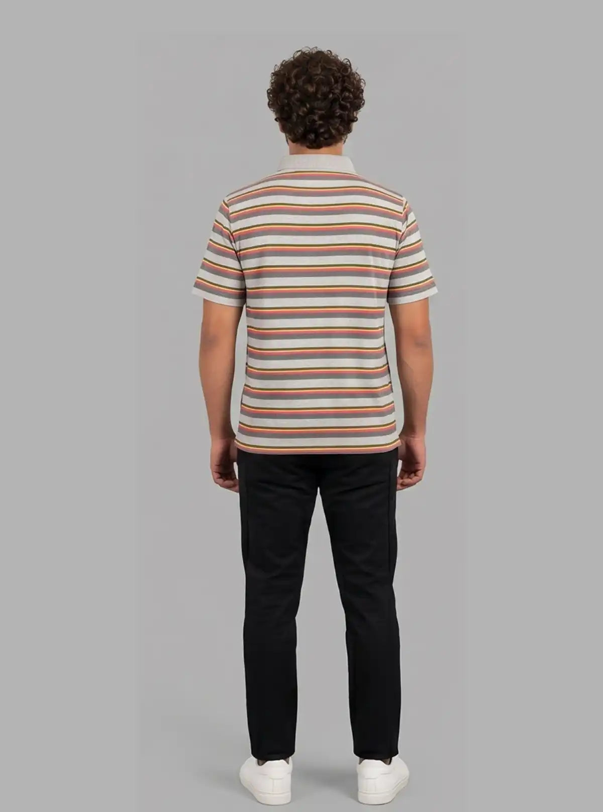 Multi Striped Polo T-Shirt for Men – Stylish Cotton Polo by Boer and Fitch