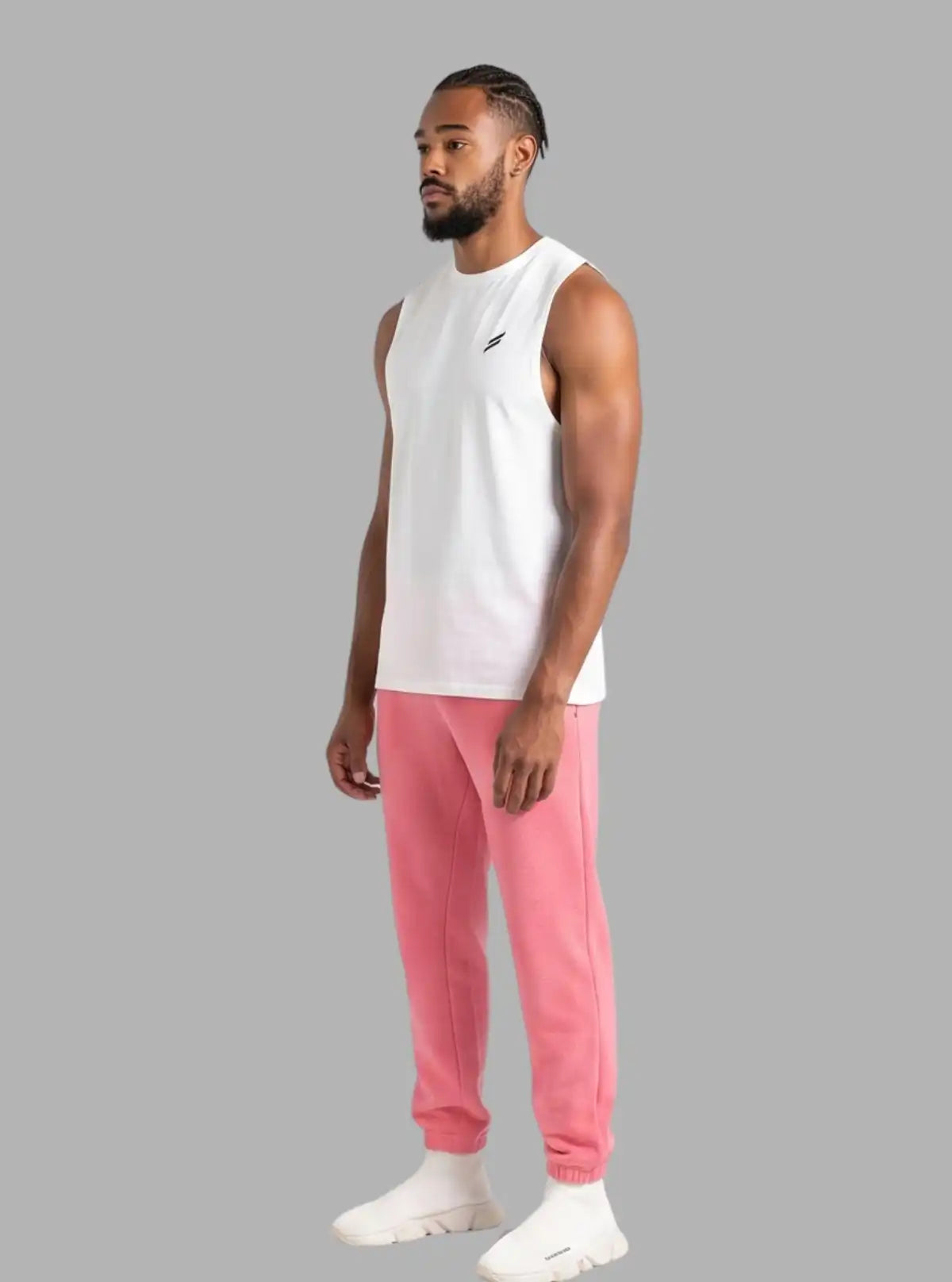 Men’s Pink Cuffed Joggers – Bold Comfort Meets Everyday Style