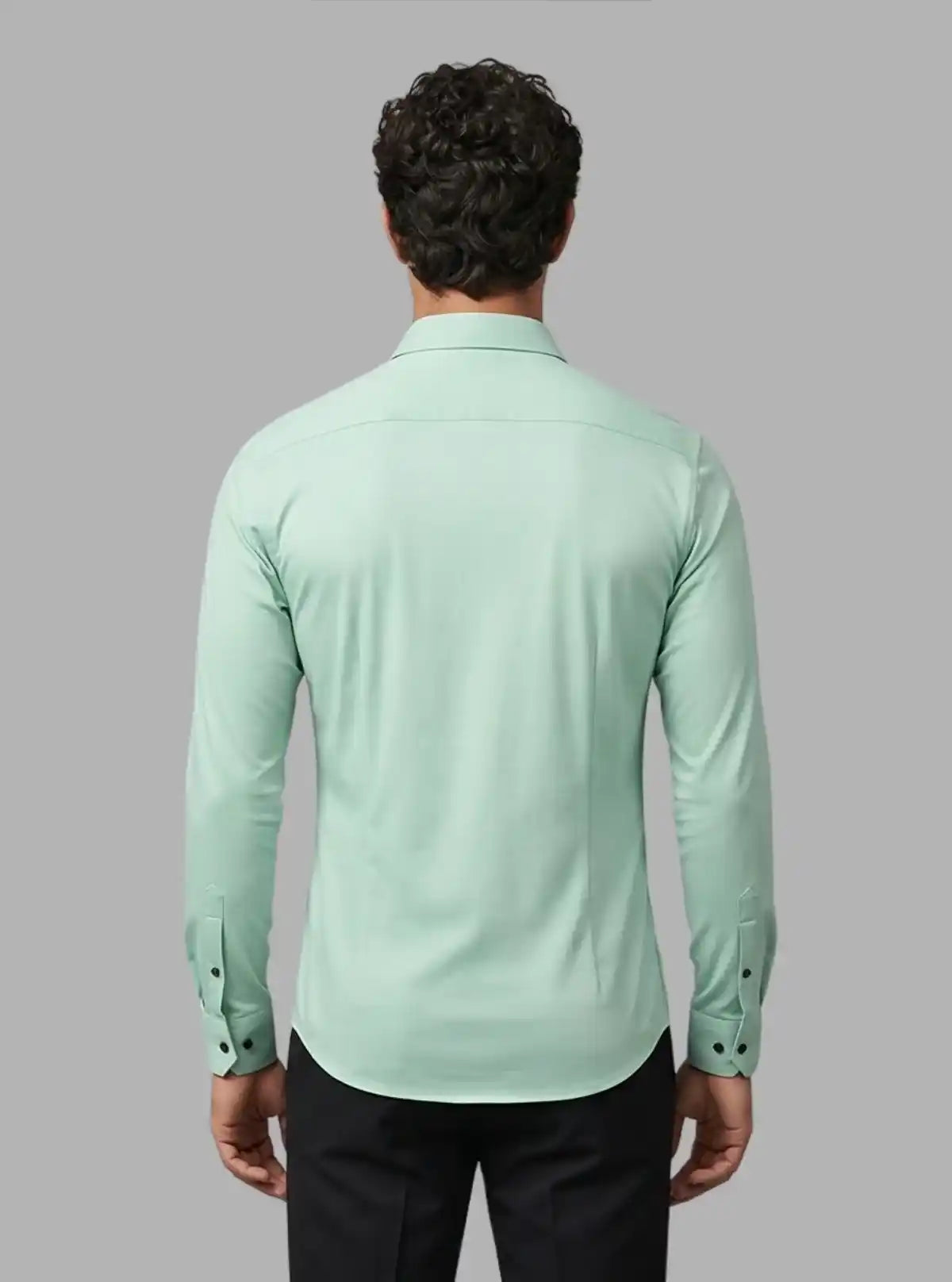 Men's Pastel Green Long Sleeve Poly Shirt – Fresh & Refined by Boer and Fitch