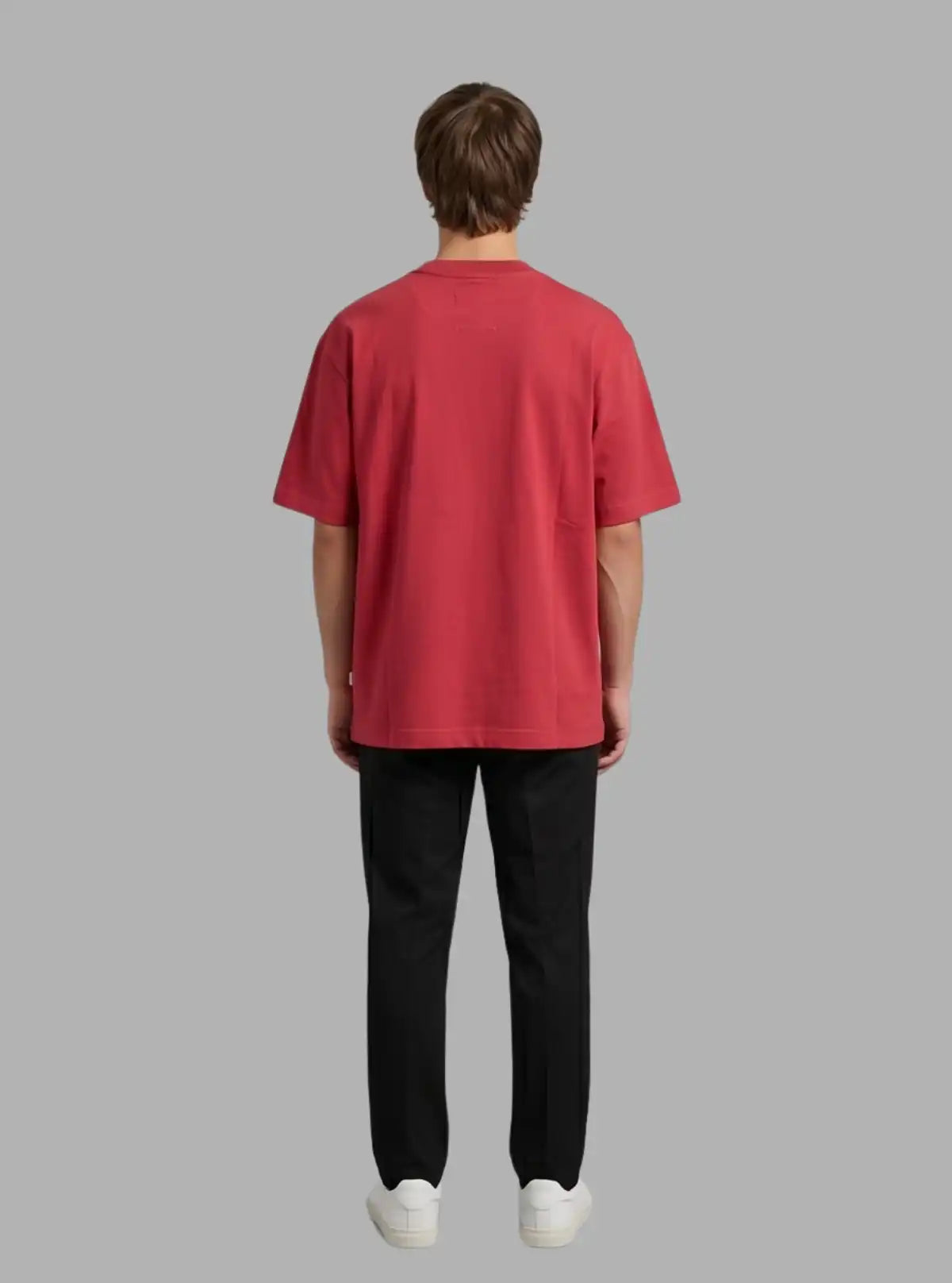 Men’s Burgundy Bulldog Embroidery Crew Neck T-Shirt | 100% Cotton Short Sleeve by Boer and Fitch