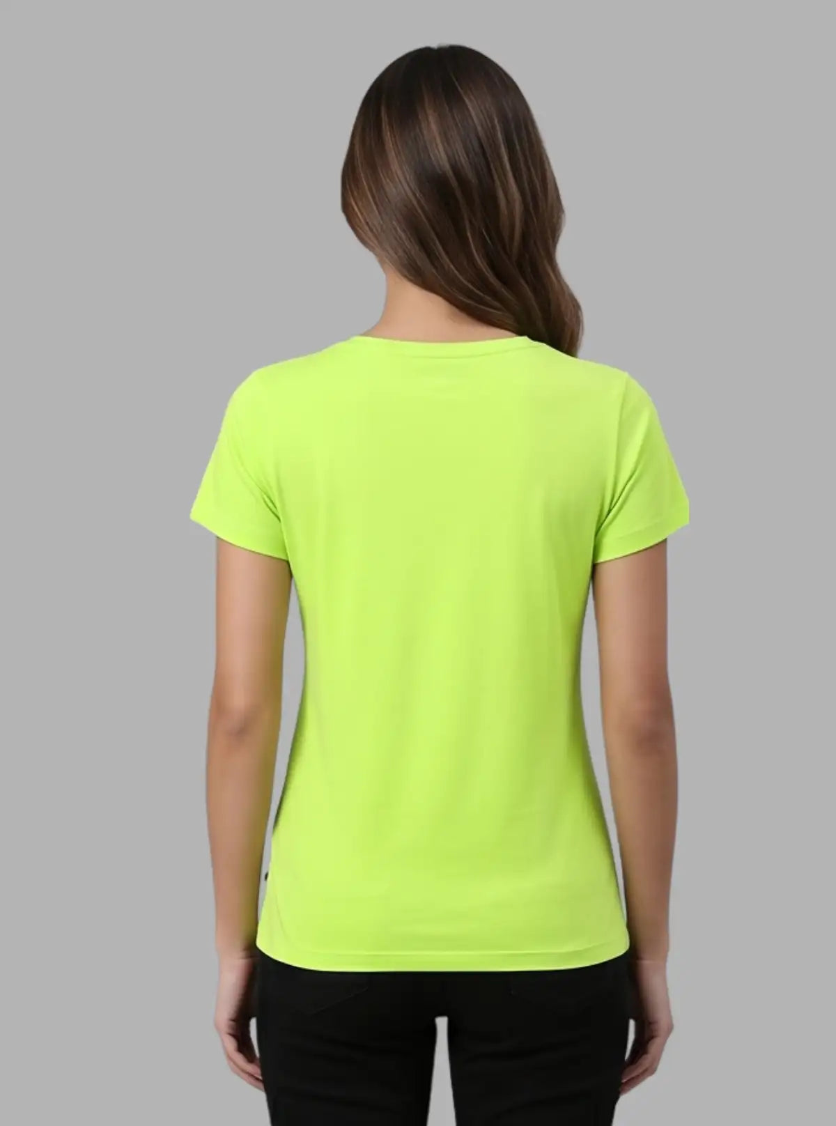Women's Green Crew Neck Beauty Print Cotton Jersey Short Sleeve T-Shirt by Boer and Fitch
