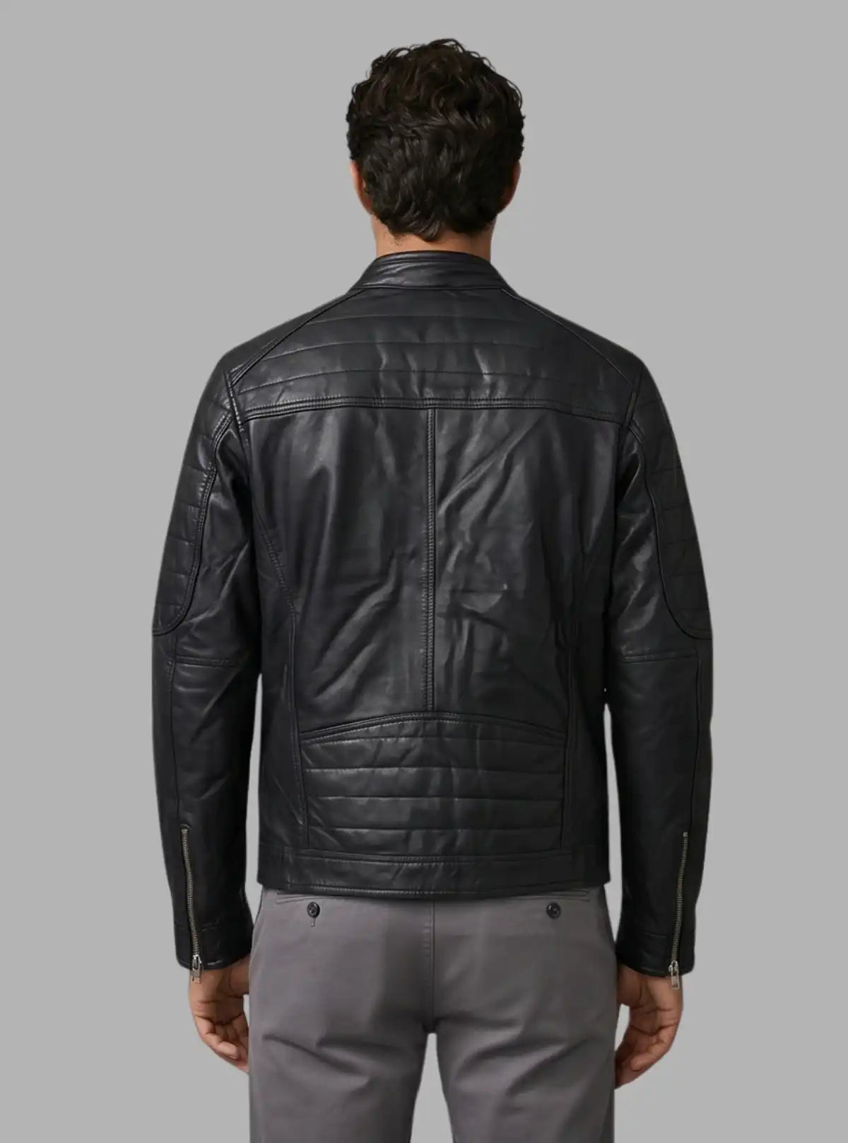 Black Leather Jacket for Men – Classic Biker & Casual Style by Boer and Fitch