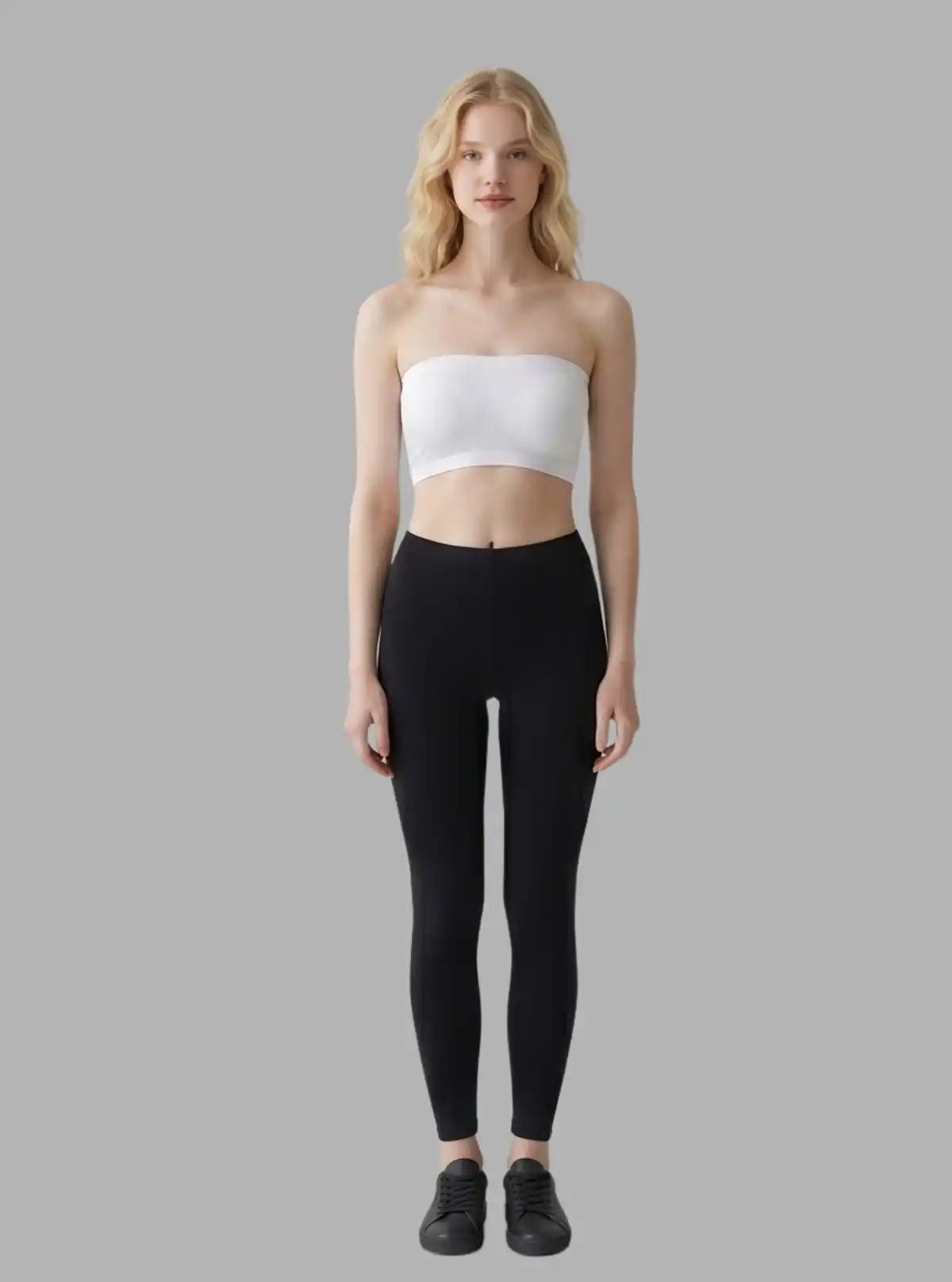 Women’s Ecru Tube Bra in Cotton Elastane – Seamless Comfort & Style