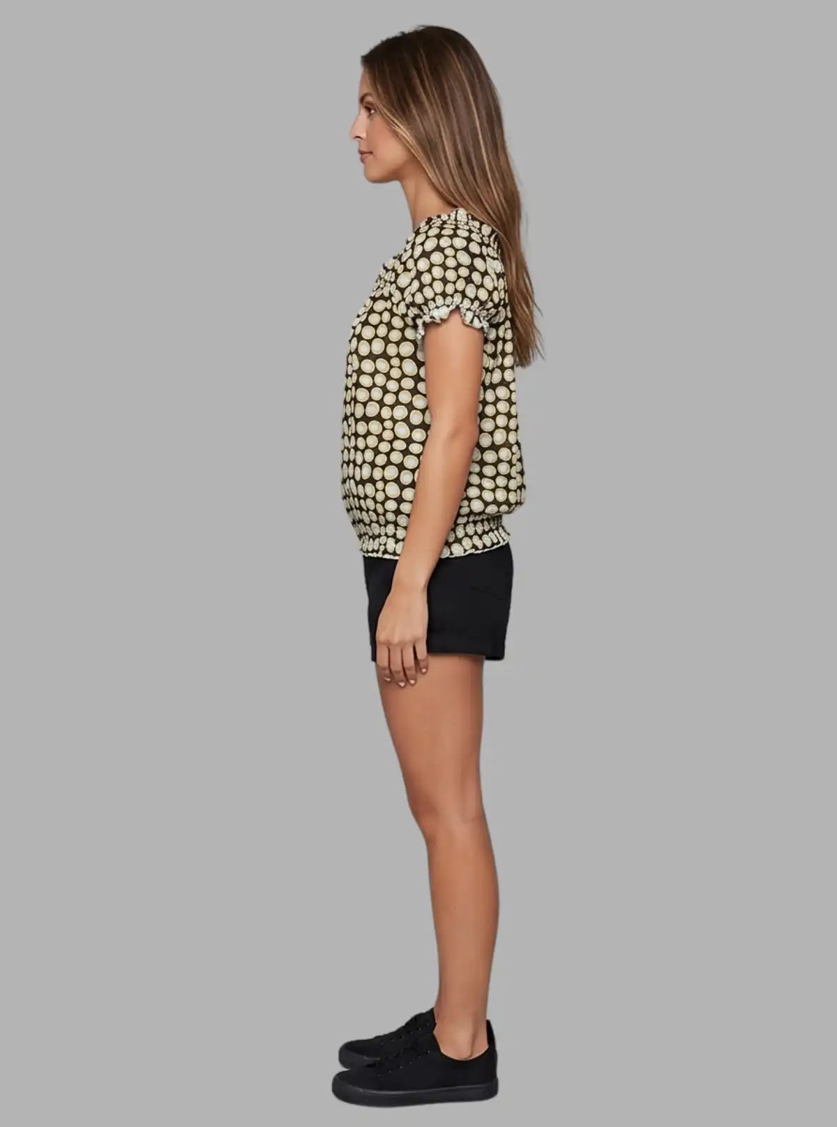 Women’s Bubble Dotted Fancy Cotton Top – Stylish Casual by Boer and Fitch
